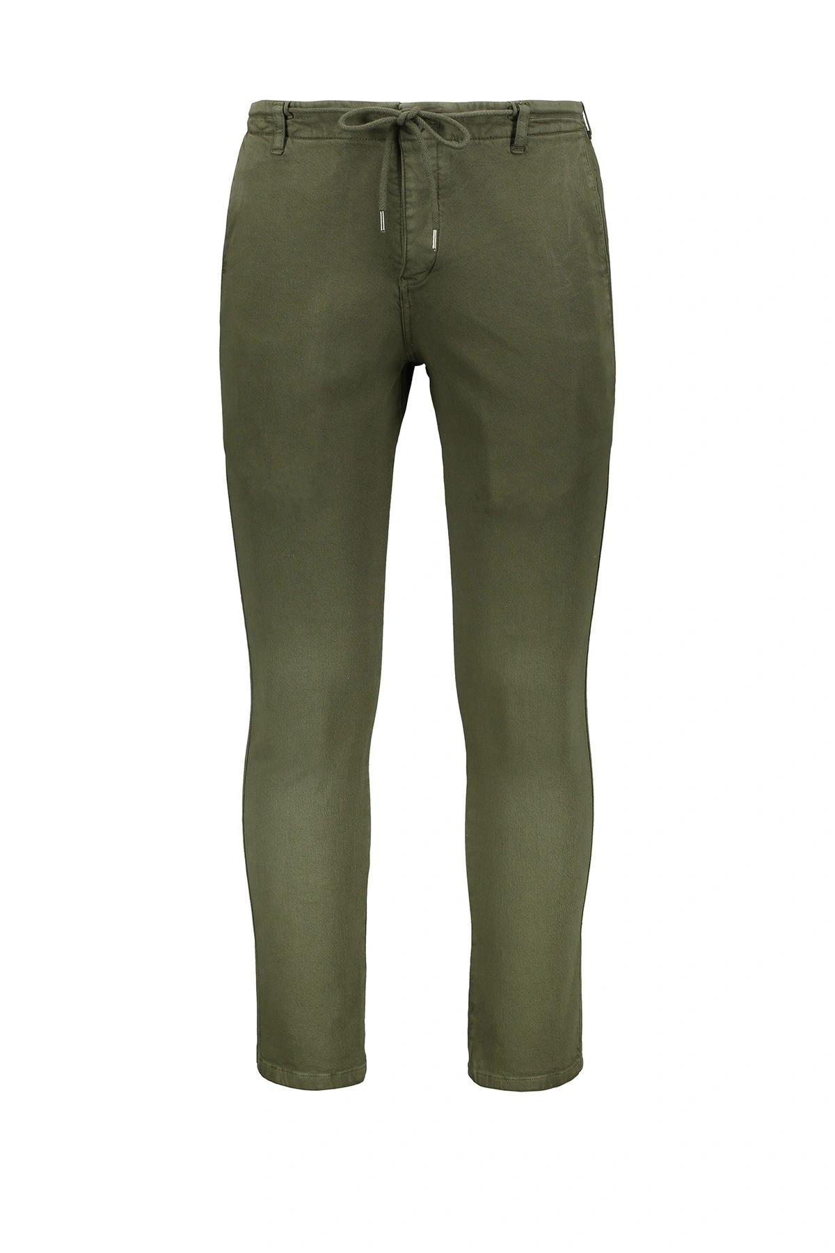 شلوار کتان کمرسرخود رنگ سبز تیره از برند پاتن جامه خرید آسان و ارسال رایگان. 