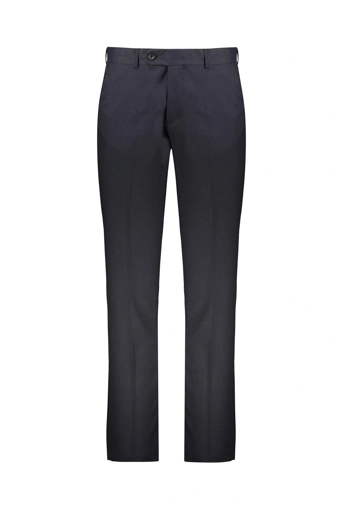 شلوار فاستونی مردانه رنگ سرمه ای سیر ، جنس شلوار پارچه ای پلی استر پشم از برند پاتن جامه.