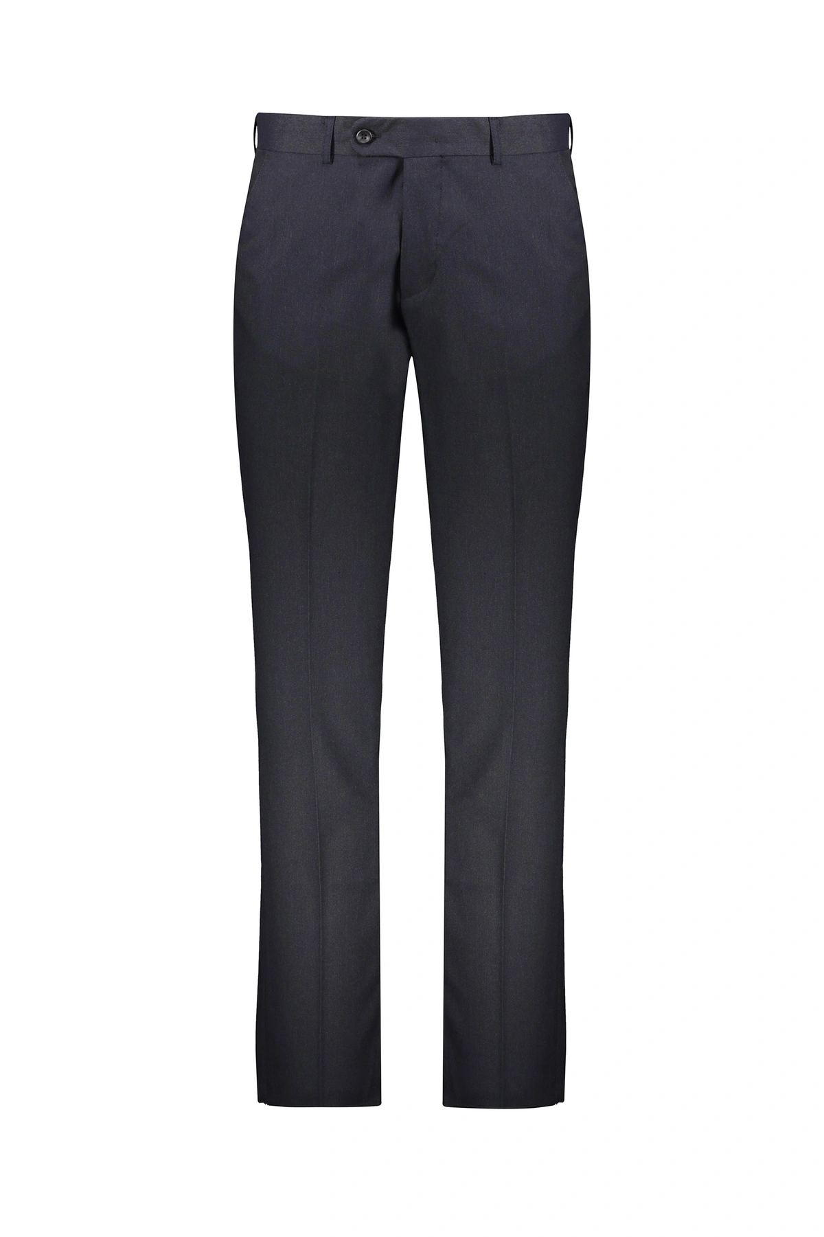 شلوار فاستونی مردانه رنگ سرمه ای سیر ، جنس شلوار پارچه ای پلی استر پشم از برند پاتن جامه.