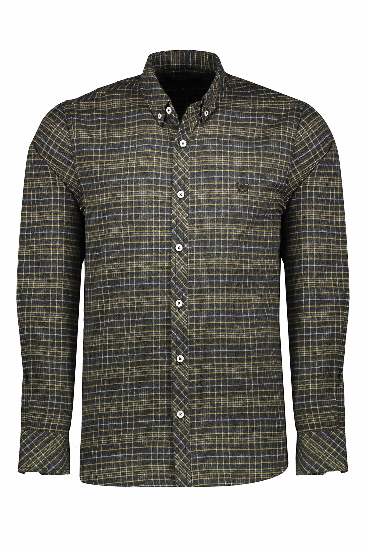 خرید پیراهن آستین بلند پشمی مردانه طرح چهارخانه با ارسال رایگان از فروشگاه آنلاین پاتن جامه. 