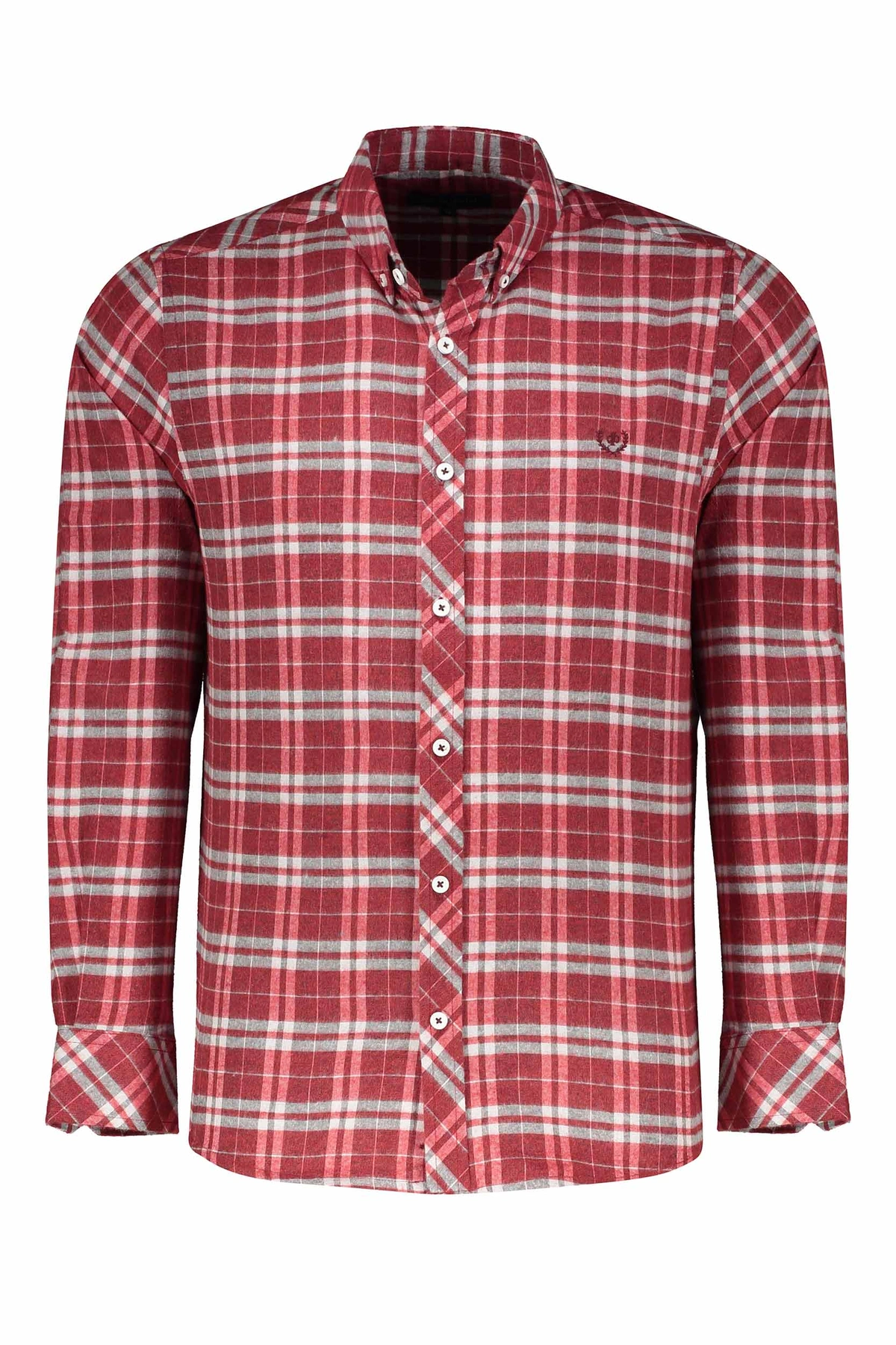 خرید پیراهن آستین بلند پشمی مردانه طرح چهارخانه با ارسال رایگان از فروشگاه آنلاین پاتن جامه. 