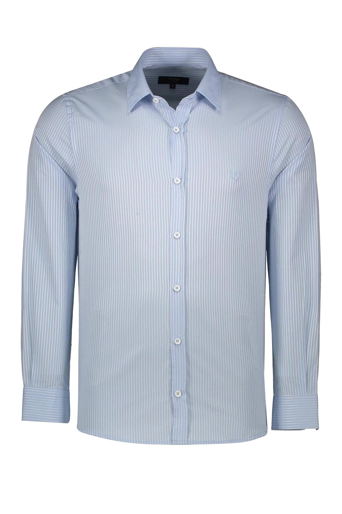 پیراهن آستین بلند رگولار مردانه ، پیراهن یقه برگردانه از برند پاتن جامه ارسال رایگان. 