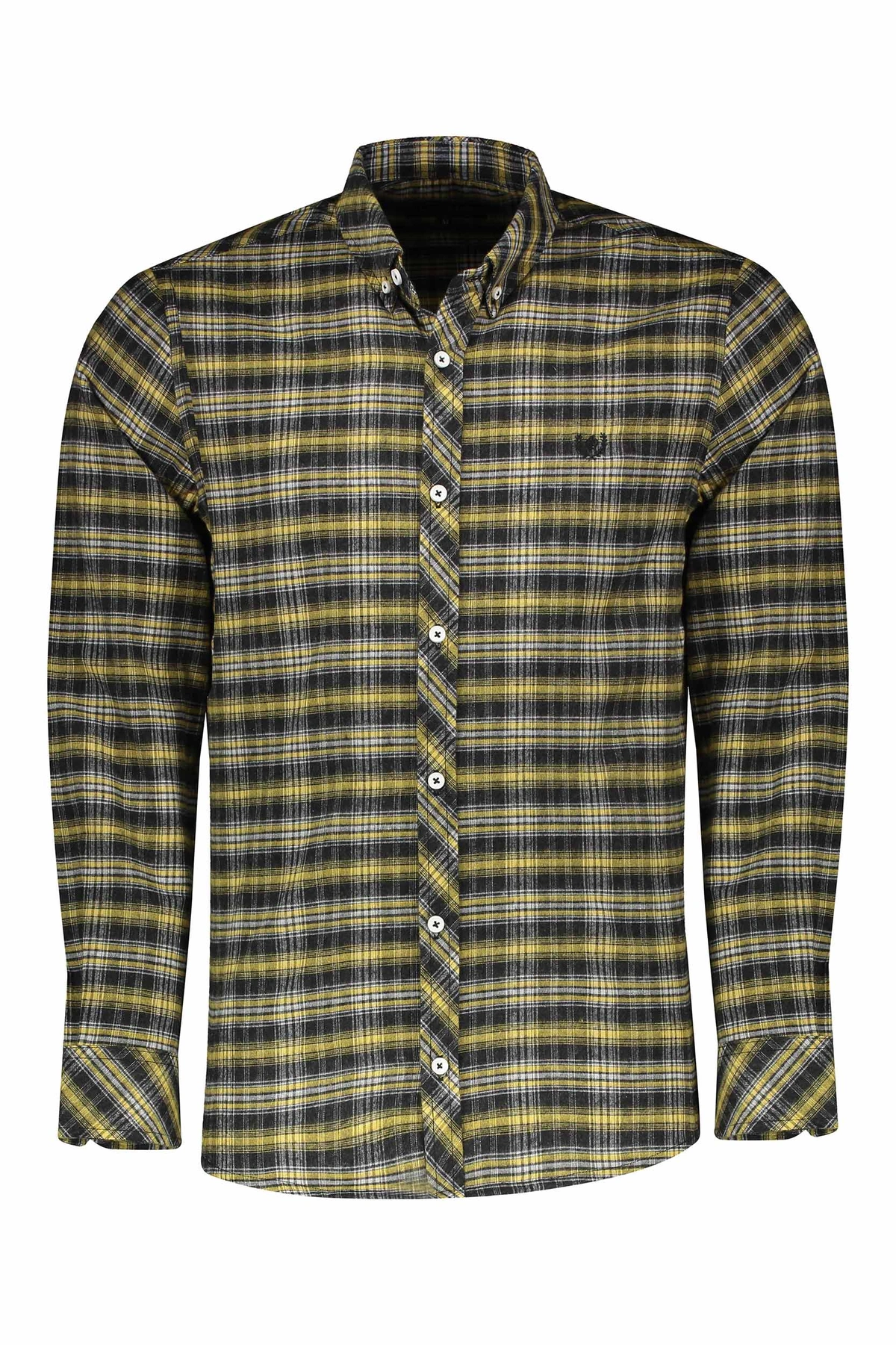 خرید پیراهن آستین بلند پشمی مردانه طرح چهارخانه با ارسال رایگان از فروشگاه آنلاین پاتن جامه. 