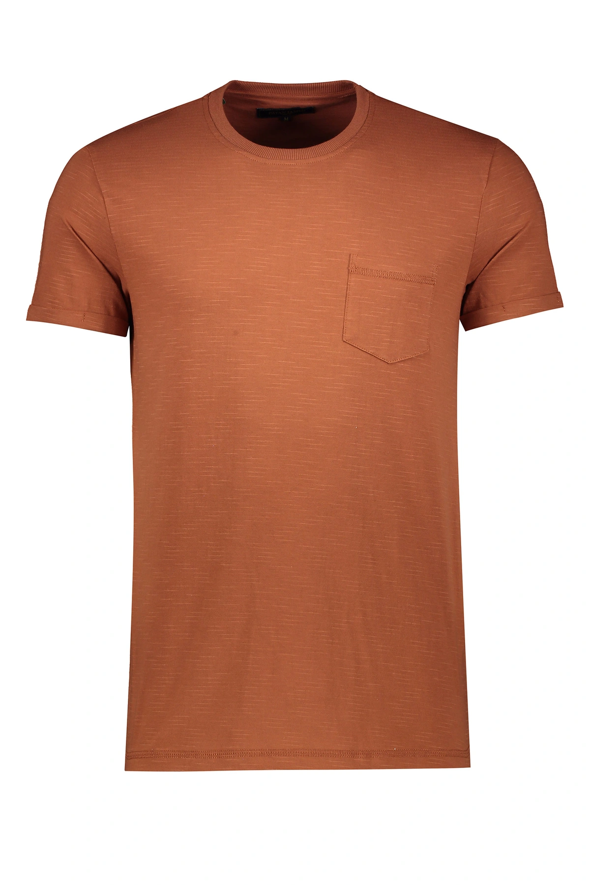 تی شرت آستین کوتاه مردانه رنگ نارنجی تک جیب تولید برند پاتن جامه ارسال رایگان. 