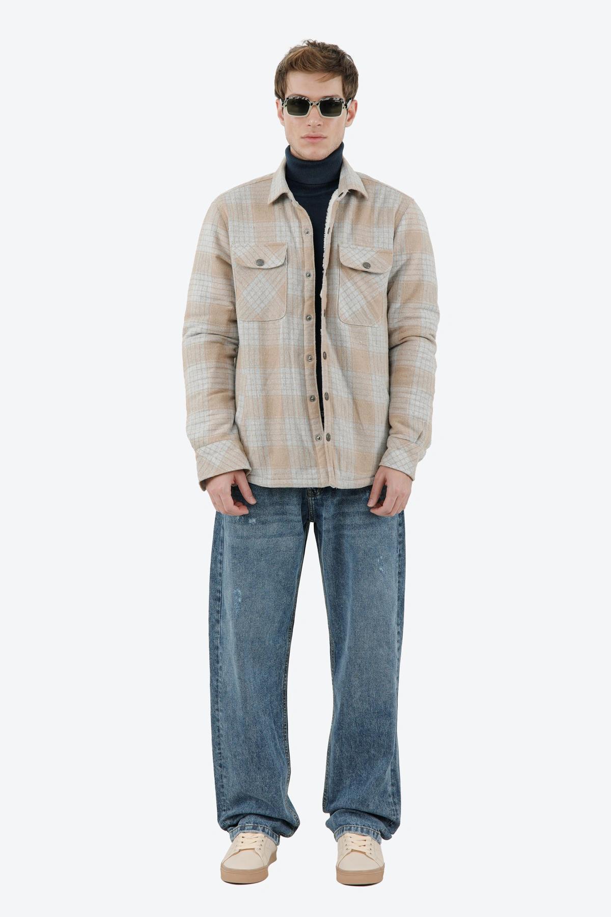 کاپشن پیراهنی چهارخانه مردانه ، کاپشن با آستری کرکی تدی خرید آسان و ارسال رایگان. 