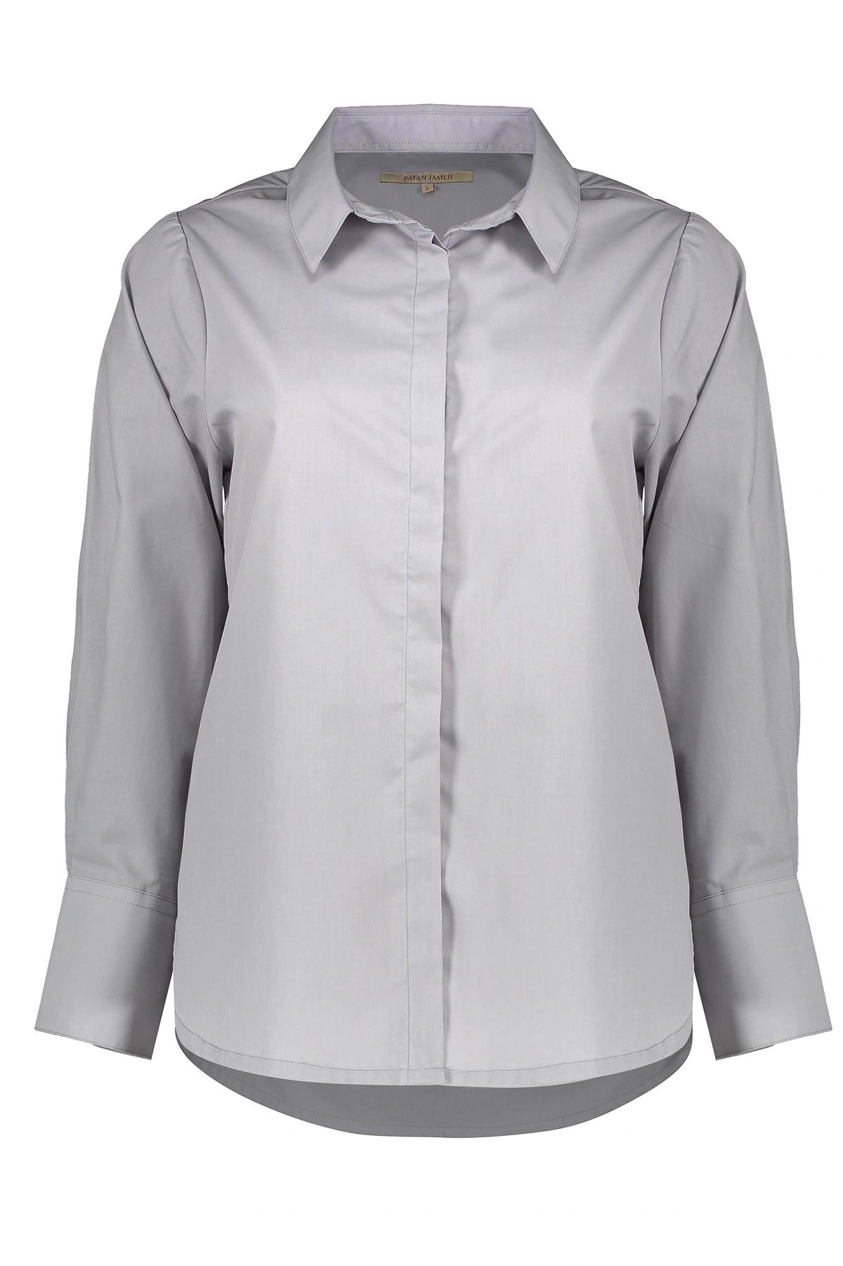 شومیز زنانه یقه دار آستین بلند از برند پاتن جامه ، پیراهن آستین بلند زنانه 