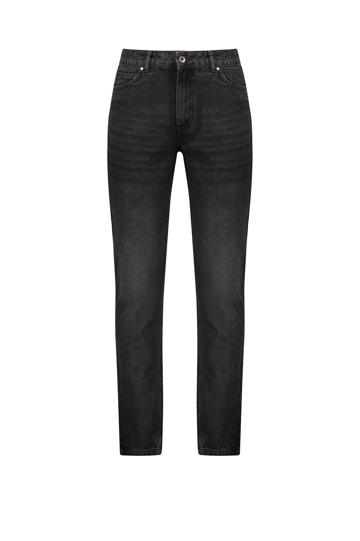 شلوار جین مردانه مدل راسته از برند پاتن جامه ، رنگ جین مشکی سنگشور ارسال رایگان به سراسر کشور.