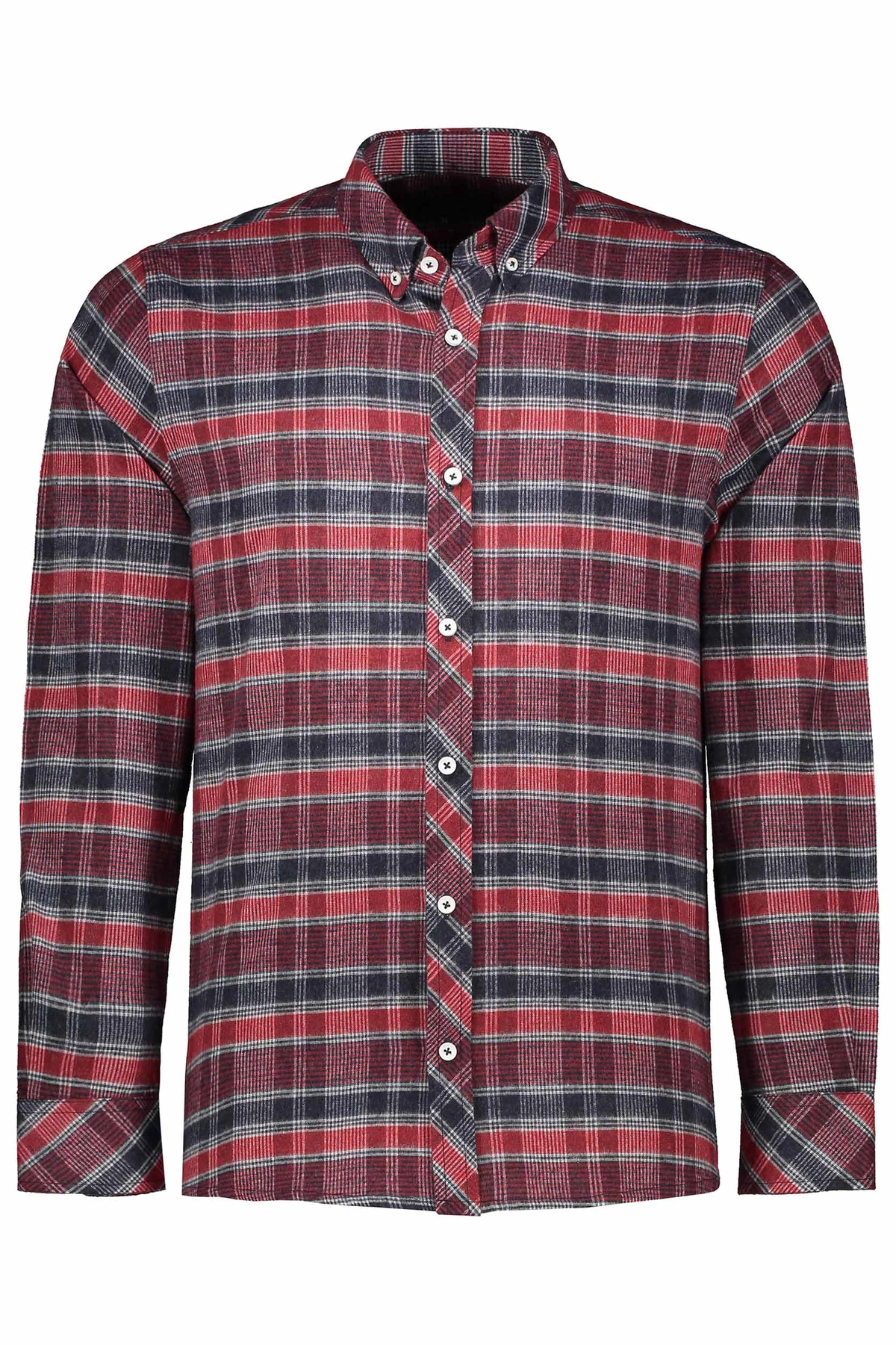 خرید پیراهن آستین بلند پشمی مردانه طرح چهارخانه با ارسال رایگان از فروشگاه آنلاین پاتن جامه. 