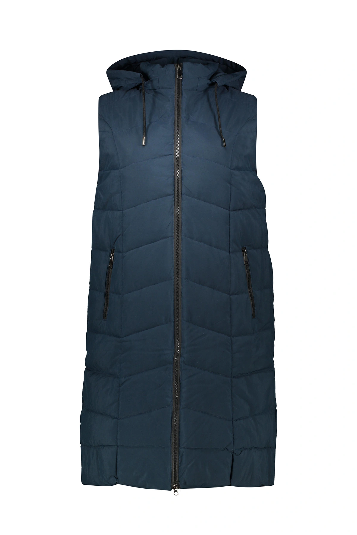 پافر شمعی زنانه رنگ سبز آبی ، پافر بلند کلاهدار جداشونده توسط زیپ. 