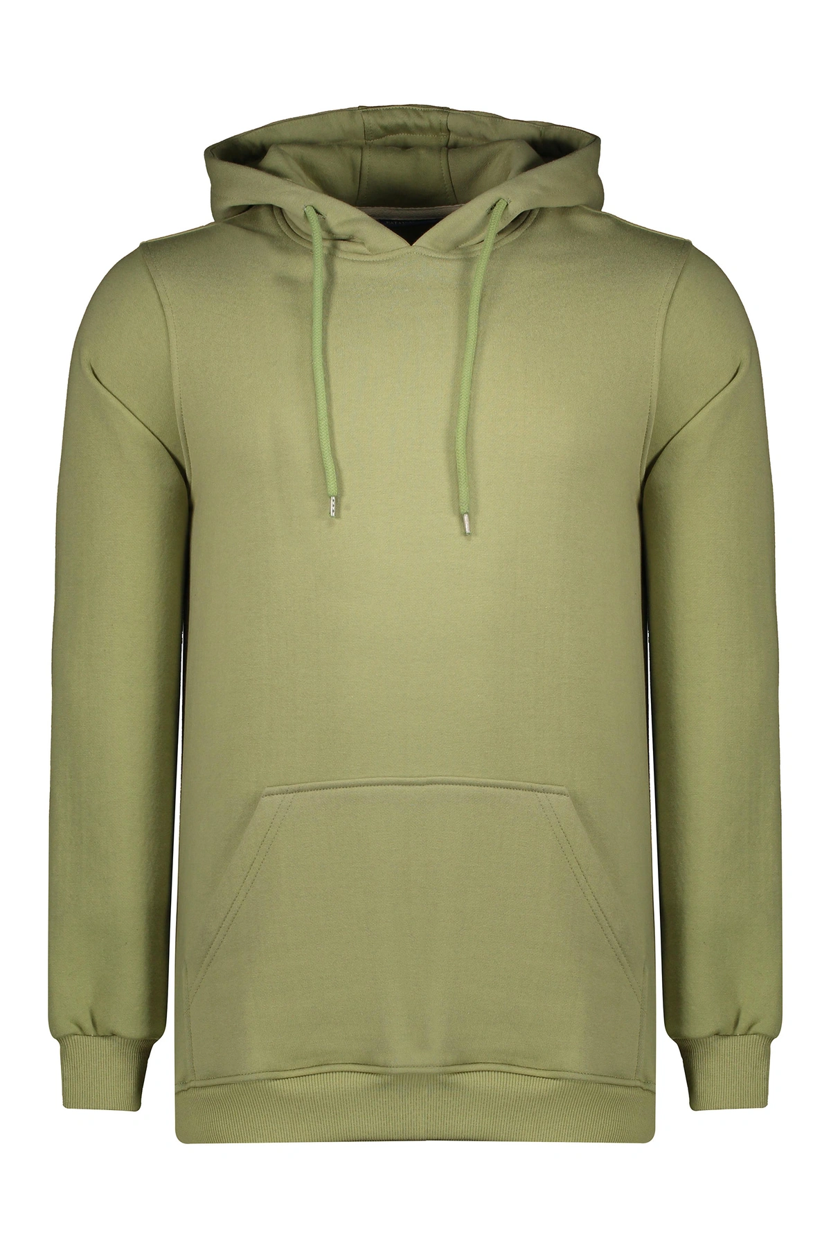 هودی مردانه به رنگ سبز مغز پسته ای ، جلو بسته دارای کلاه ثابت ، سوئیشرت هودی ضخیم پاییزه و زمستانه. 