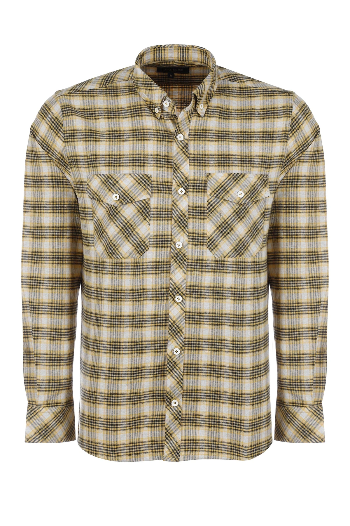 پیراهن دو جیب در دار پشمی مردانه از برند پاتن جامه ، خرید پیراهن پشمی چهارخانه آنلاین. 