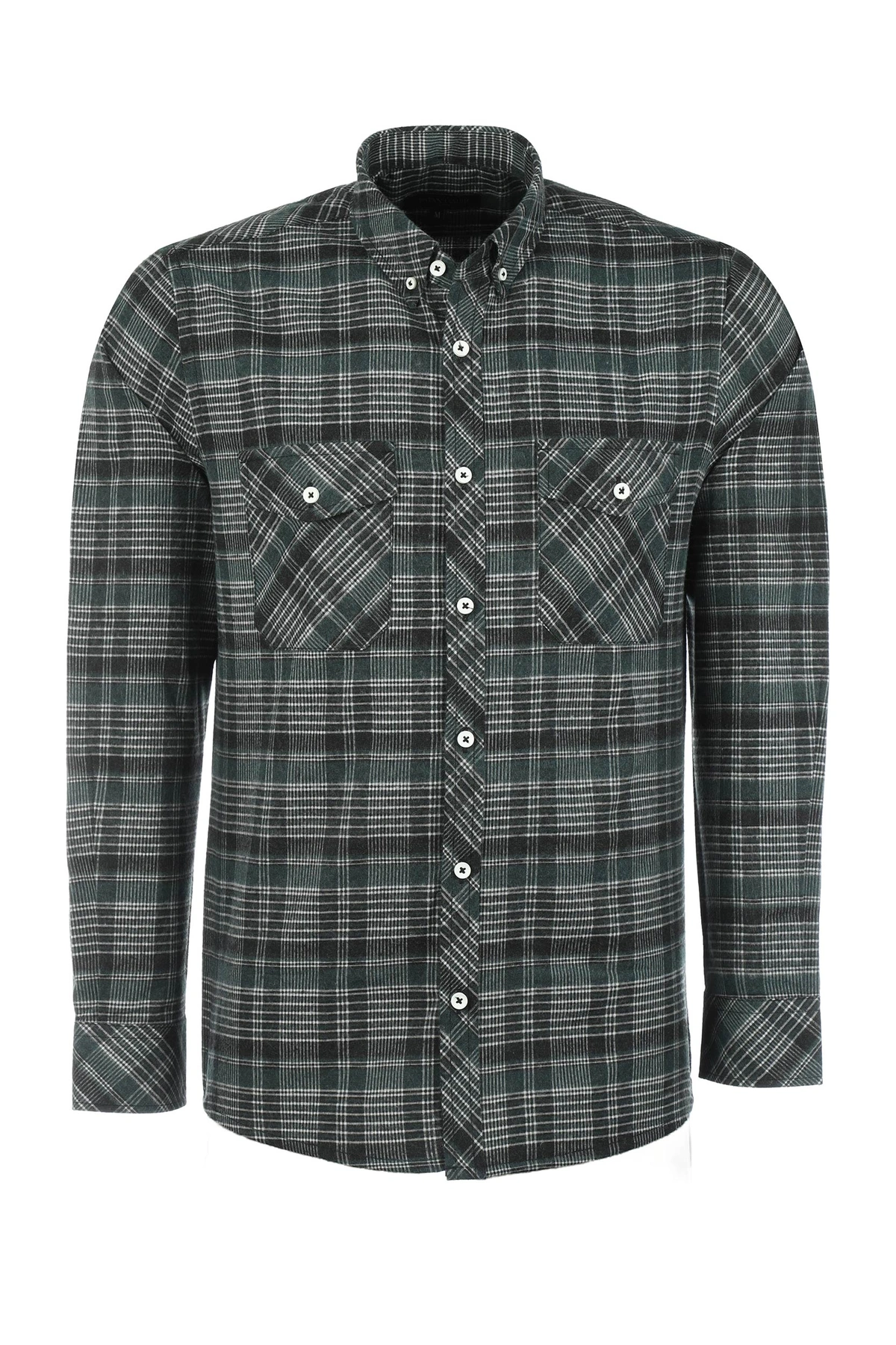 پیراهن دو جیب در دار پشمی مردانه از برند پاتن جامه ، خرید پیراهن پشمی چهارخانه آنلاین. 