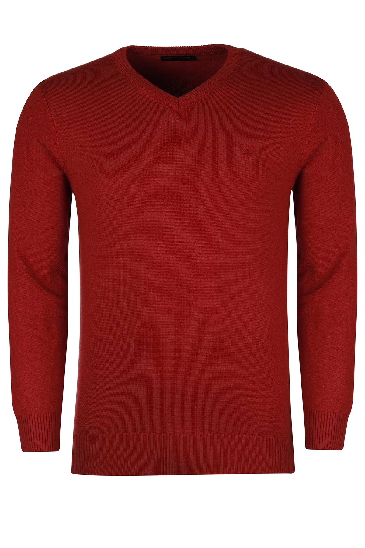 بافت یقه هفت زرشکی مردانه ، تولید از برند پاتن جامه ، پلیور گرم مردانه مناسب فصول سرد.