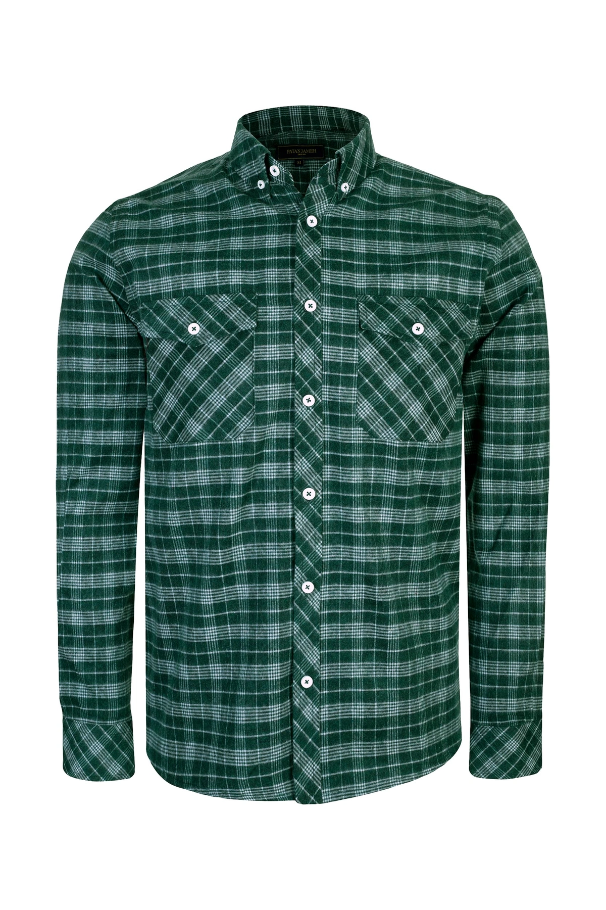 پیراهن طرح چهارخانه دو جیب در دار پشمی مردانه ، از برند پاتن جامه. 