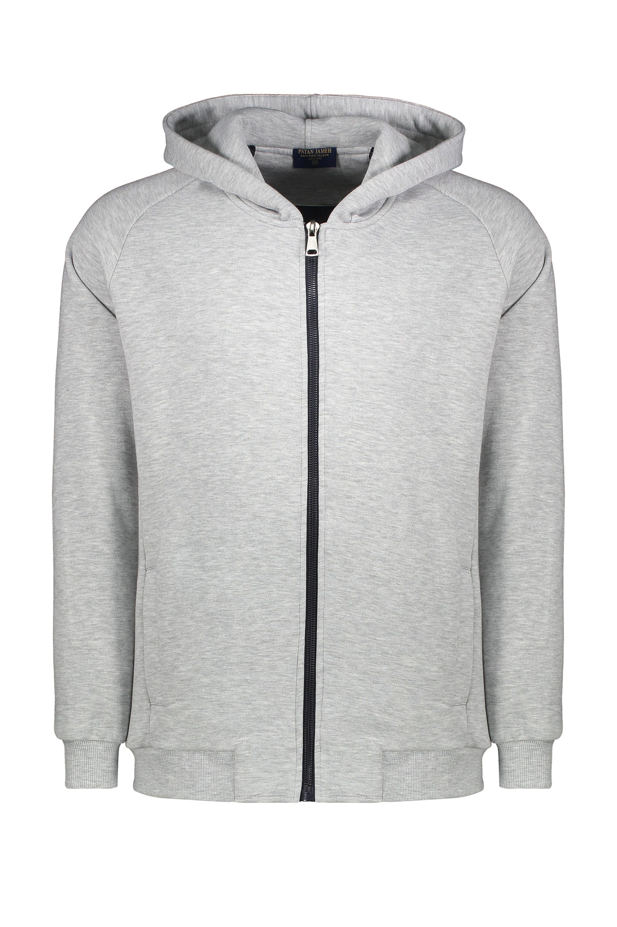 سوئیشرت مردانه ملانژ روشن کلاهدار ، ضخیم و گرم زیپدار می باشد.