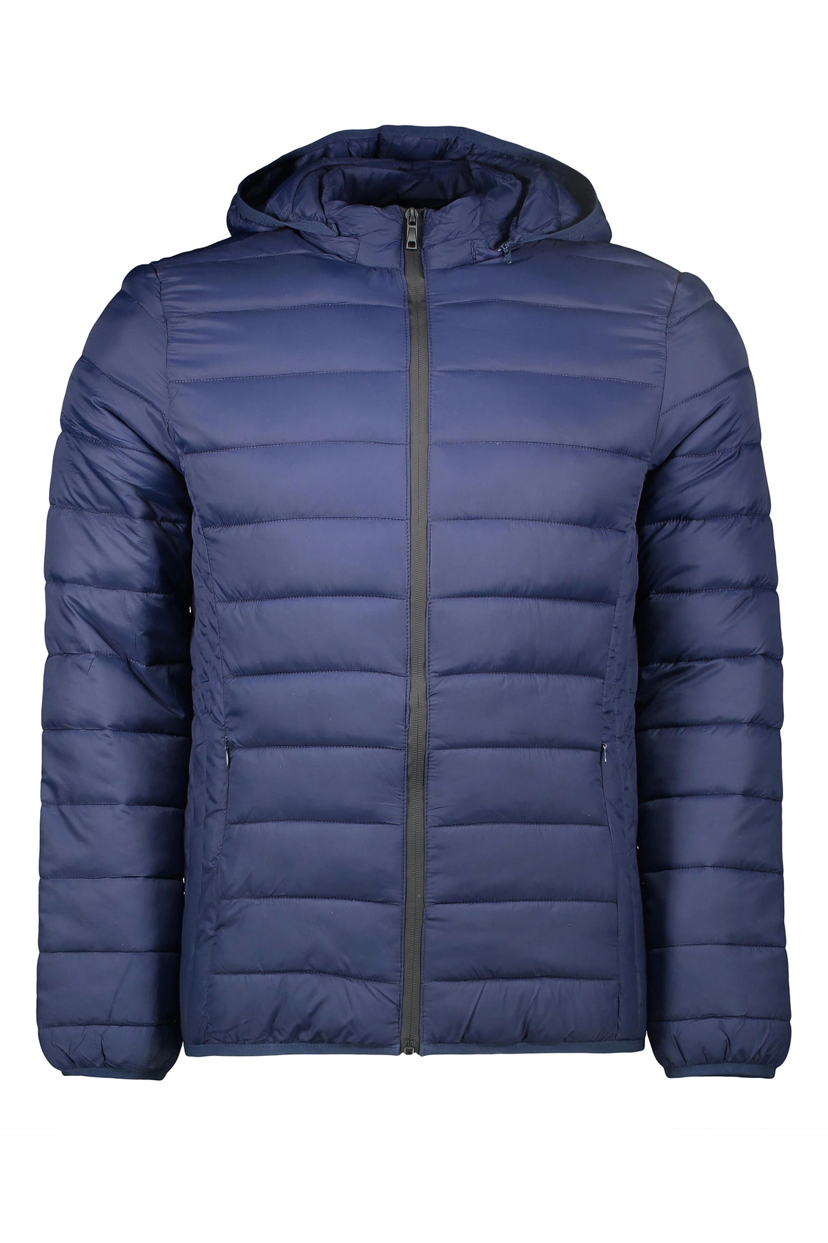  خرید کاپشن مردانه شمعی سرمه ایی پفی ، با ضخامت متوسط کاپشن ضد آب و بادگیر از برند پاتن جامه. 