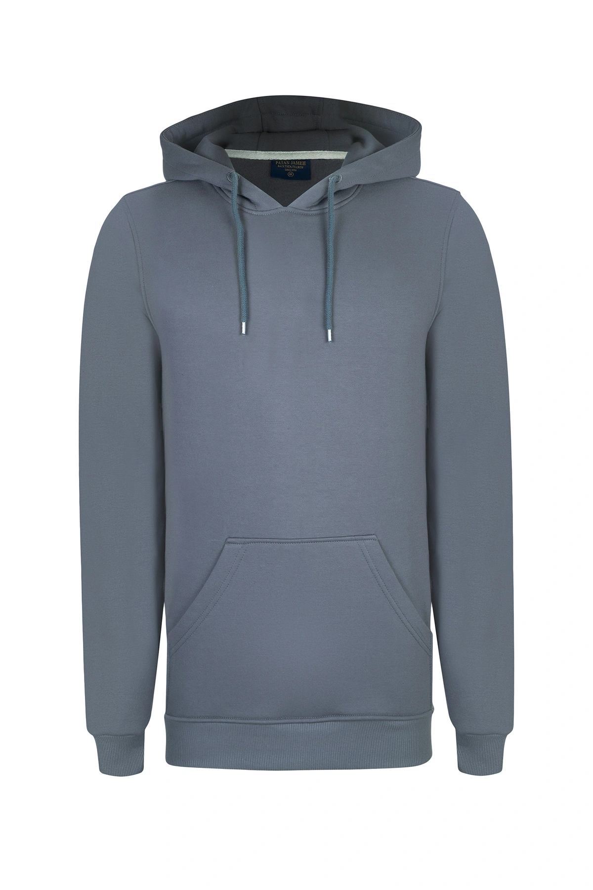 هودی مردانه به رنگ طوسی (فیلی)، جلو بسته دارای کلاه ثابت ، سوئیشرت هودی ضخیم پاییزه و زمستانه. 