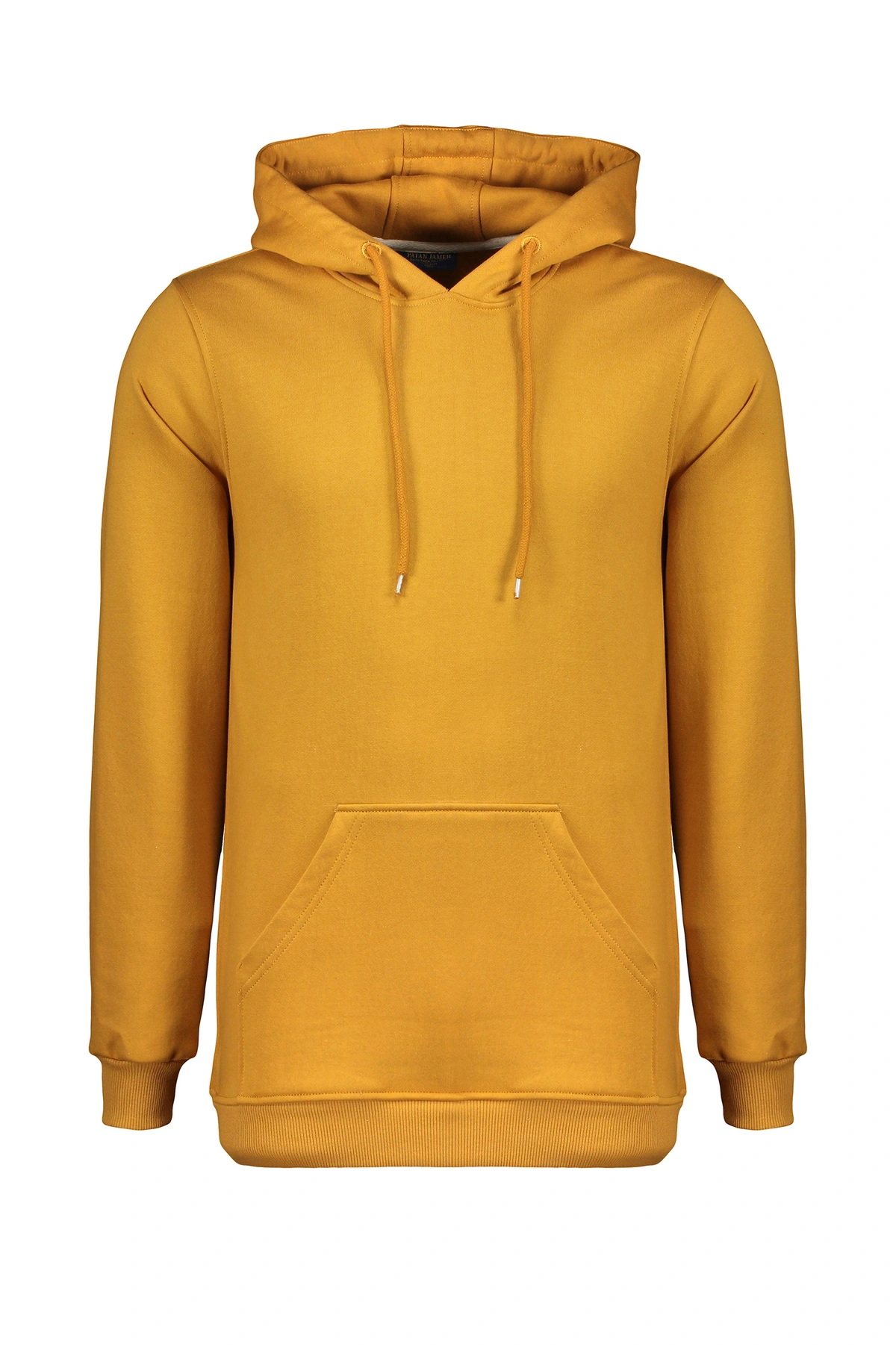 هودی مردانه رنگ زرد، جلو بسته دارای کلاه ثابت ، سوئیشرت هودی ضخیم پاییزه و زمستانه. 