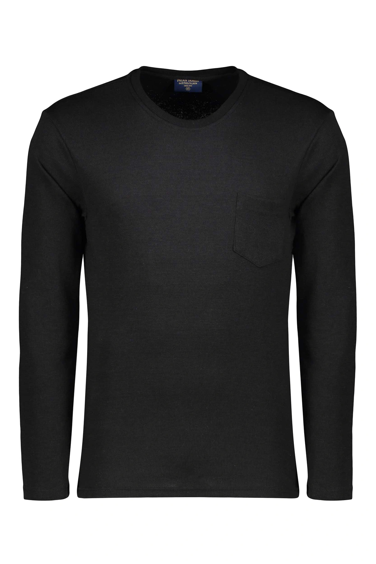 تی شرت آستین بلند مشکی ، مدل فیت ، ضخامت پایین ، خرید آنلاین تی شرت آستین بلند مشکی از پاتن. 