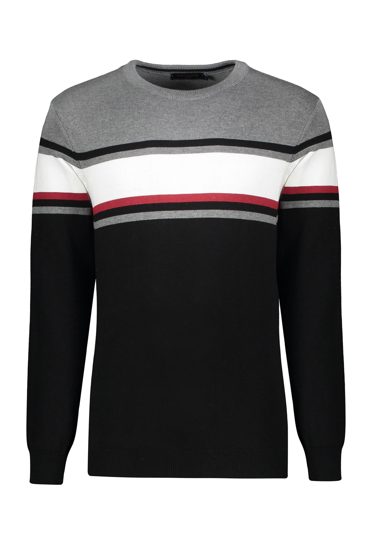 پلیور بافت مردانه طرح دار خط دار ، بافت گرم یقه گرد پاییزه ، خرید آسان با ارسال رایگان. 