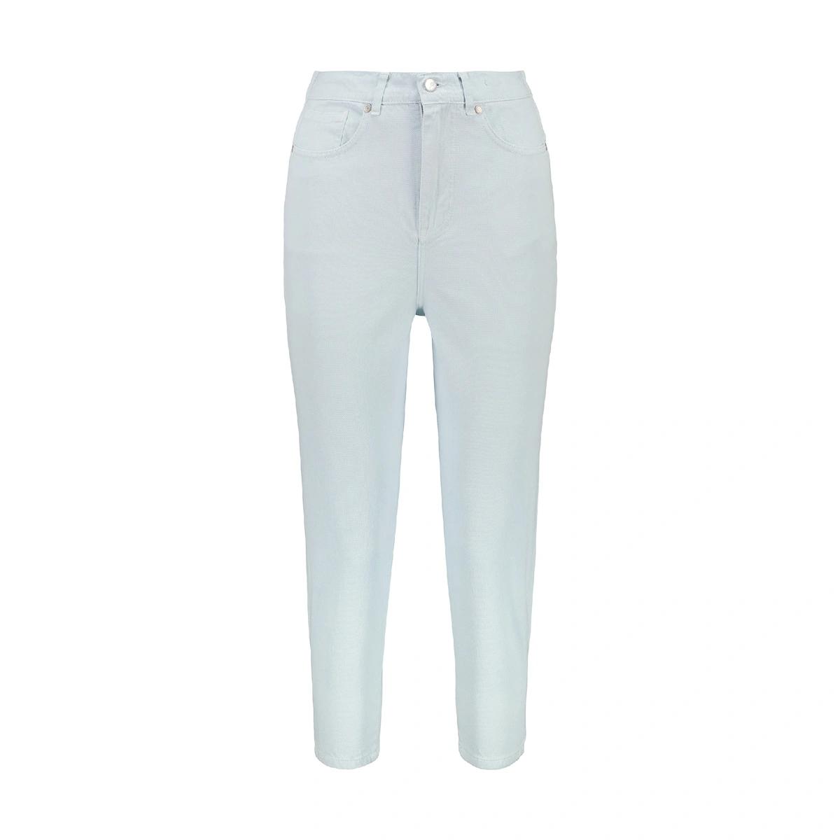 شلوار کتان زنانه مام استایل آبی روشن زنانه تولید پاتن جامه می باشد. جنس شلوار صد در صد کتان (پنبه) ب