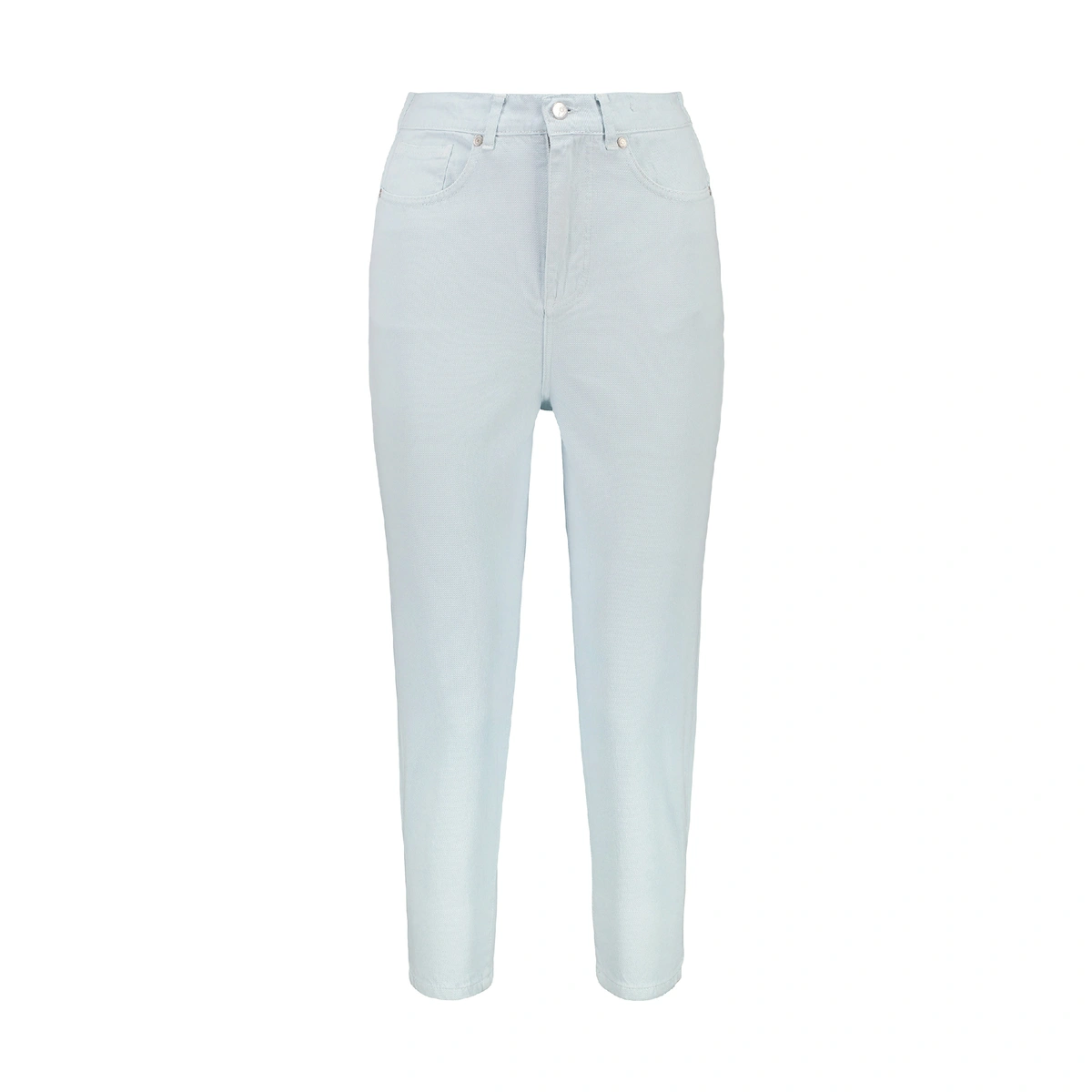 شلوار کتان زنانه مام استایل آبی روشن زنانه تولید پاتن جامه می باشد. جنس شلوار صد در صد کتان (پنبه) ب