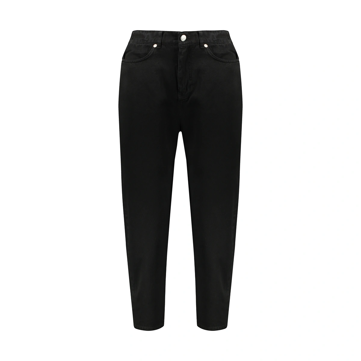 خرید شلوار مام استایل با قیمت مناسب از پاتن جامه. رنگ مشکی. شلوار کتان زنانه مام استایل مشکی زنانه ت