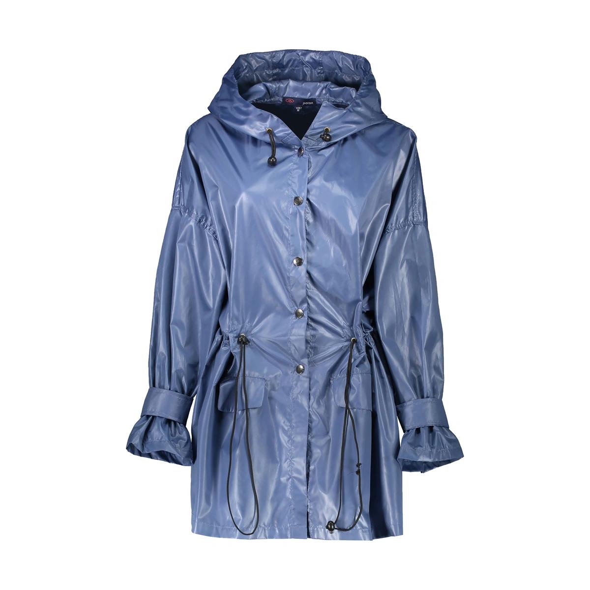 خرید بارانی زنانه آبی نفتی تولید پاتن جامه می باشد. بارانی از جنس شمعی صد در صد پلی استر ضد آب می با