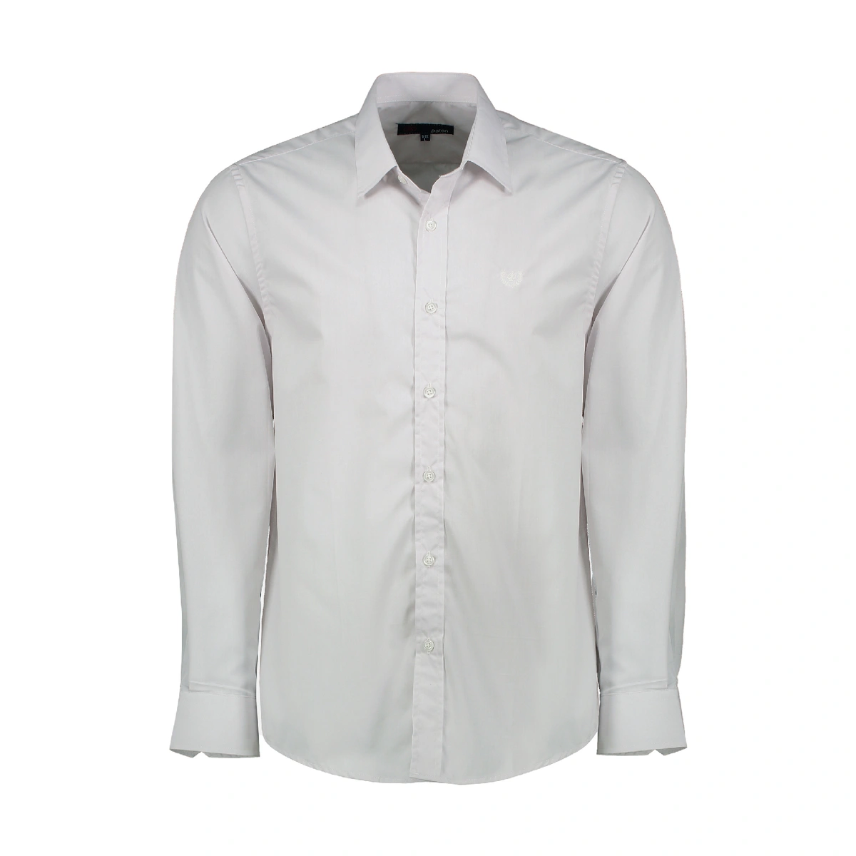 خرید پیراهن تترون مردانه با کیفیت بالا از پاتن جامه.پیراهن تترون آستین بلند مردانه رنگ آبی روشن تولی