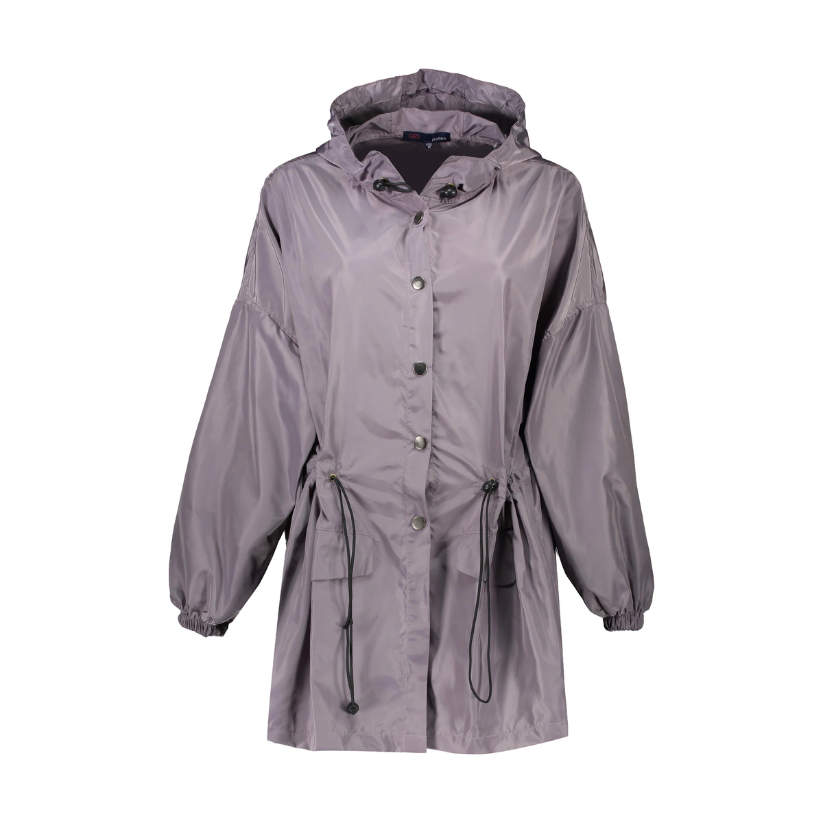 خرید بارانی زنانه طوسی تولید پاتن جامه می باشد. بارانی از جنس شمعی صد در صد پلی استر ضد آب می باشد. 