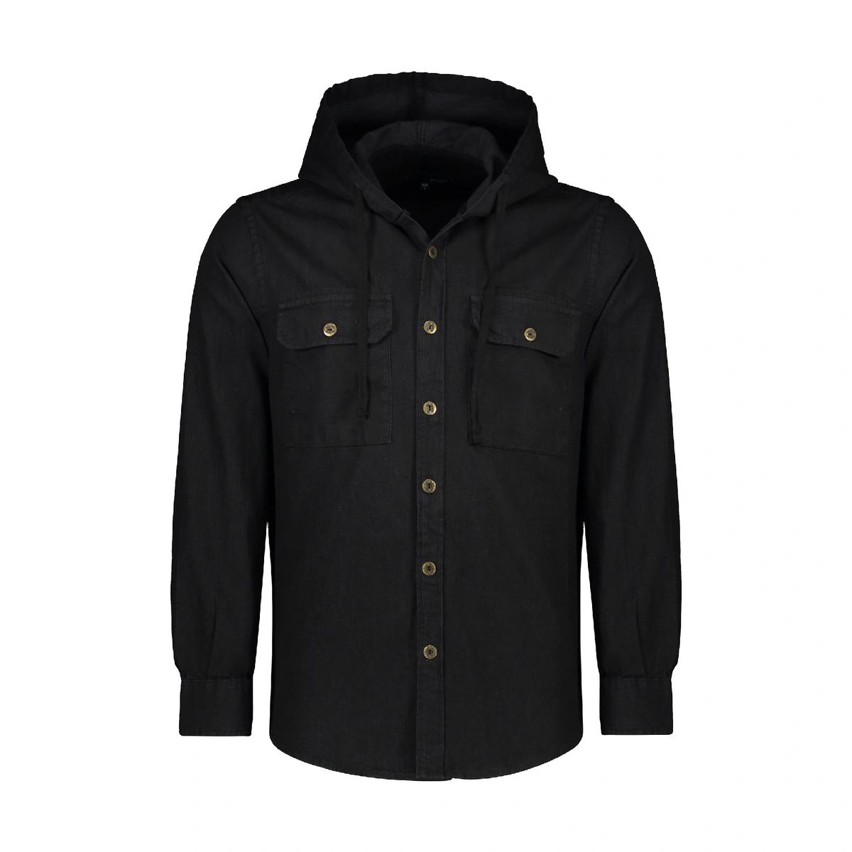 خرید پیراهن آستین بلند کلاهدار مردانه جین تولید پاتن جامه می باشد.جین کلاهدار مردانه استایل رگولار (