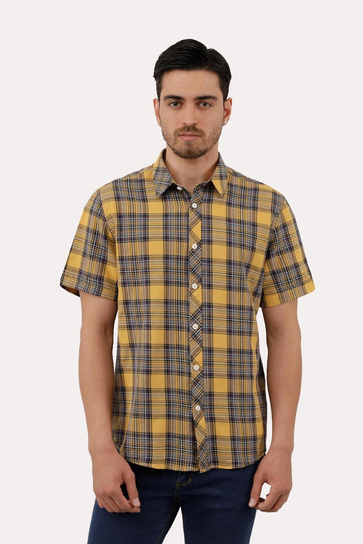 خرید پیراهن آستین کوتاه مردانه چهارخانه تولید پاتن جامه می باشد. پیراهن صد در صد پنبه نخی می باشد. پ