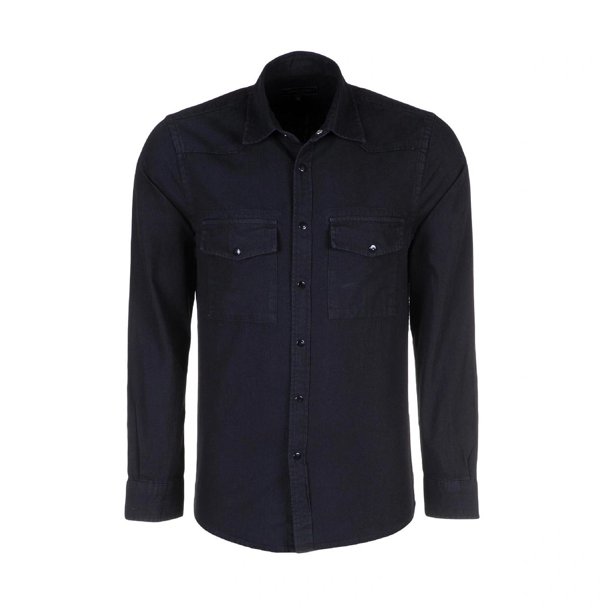 خرید پیراهن جین مردانه آستین بلند. قیمت پیراهن جین مشکی مردانه. جین پاتن جامه