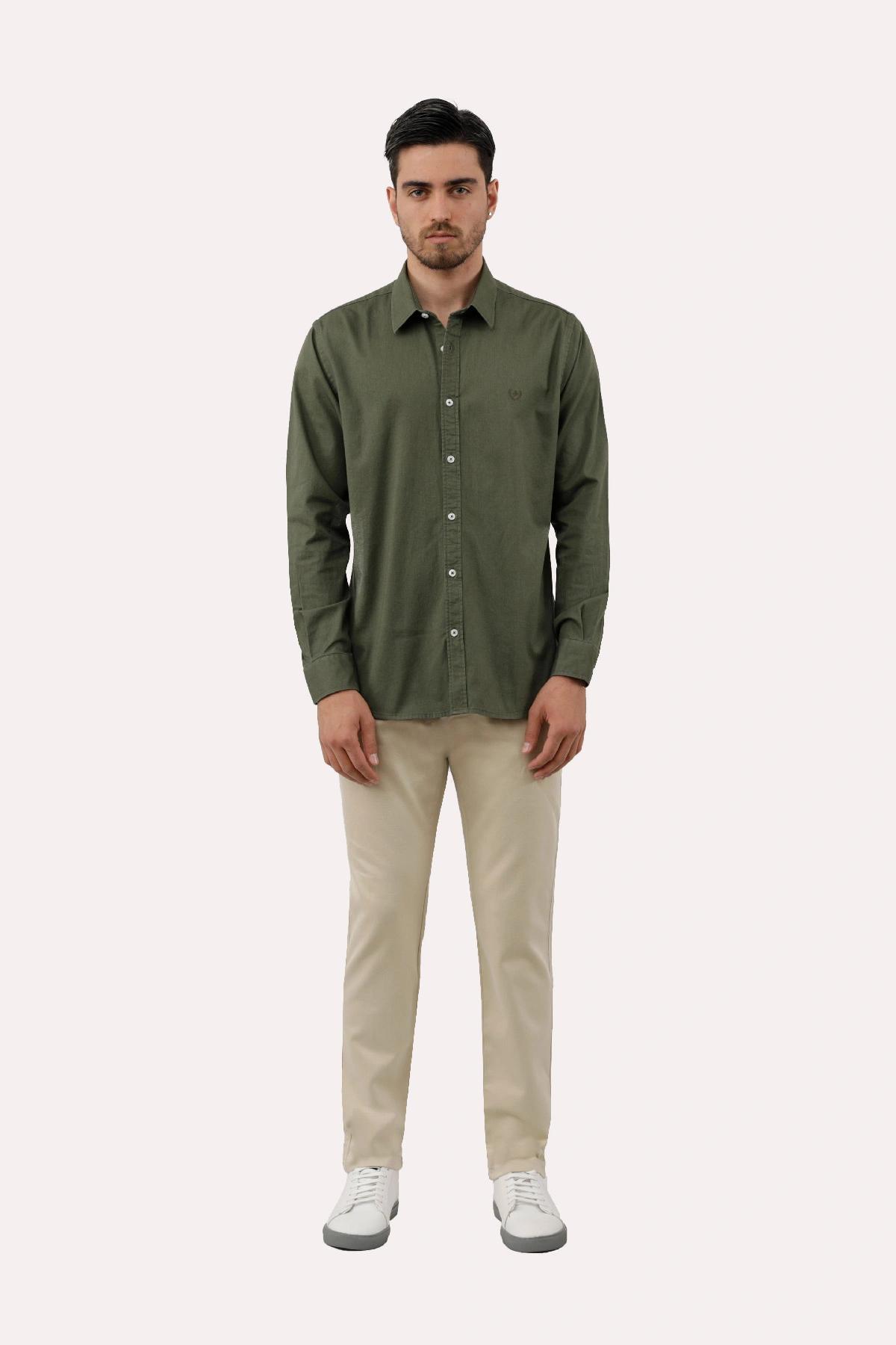 خرید پیراهن کتان مردانه پاتن جامه . قیمت پیراهن آستین بلند از فروشگاه اینترنتی پاتن جامه. 