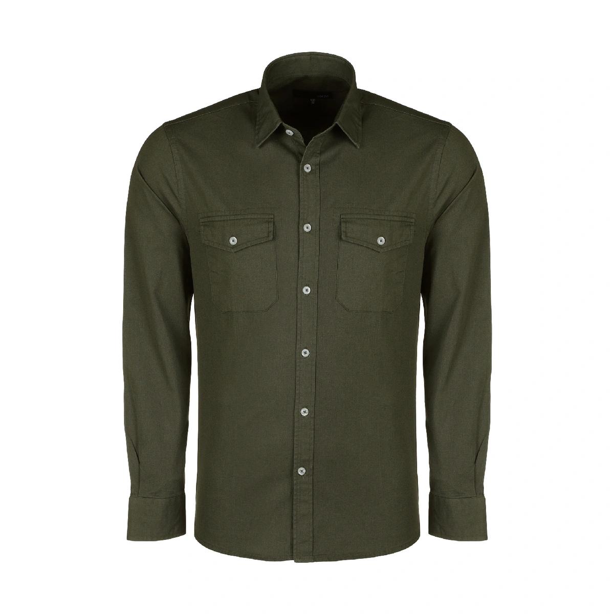 خرید پیراهن کتان دو جیب در دار مردانه. قیمت پیراهن پاتن جامه. 