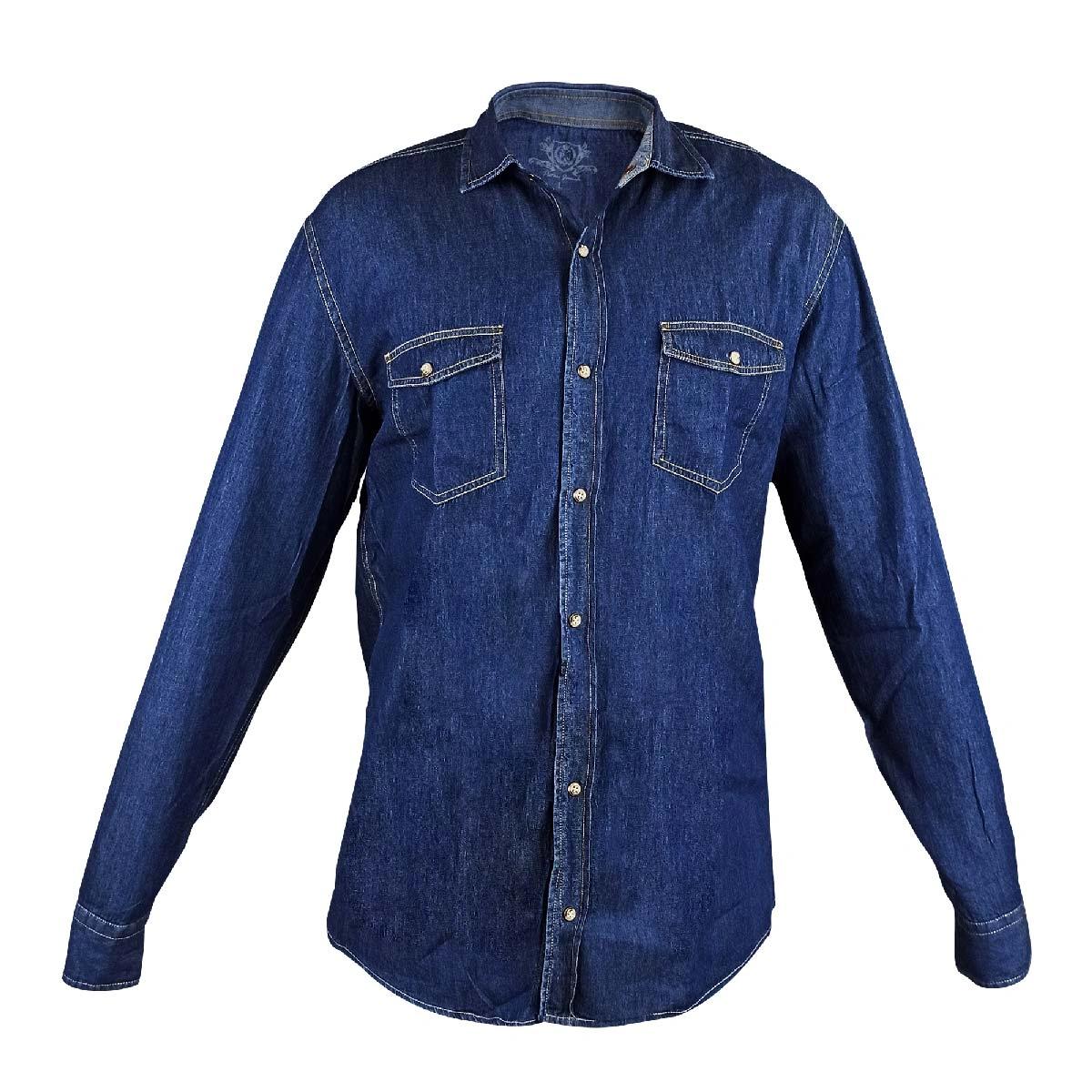 خرید پیراهن جین مردانه آستین بلند. قیمت مناسب پیراهن پاتن جامه