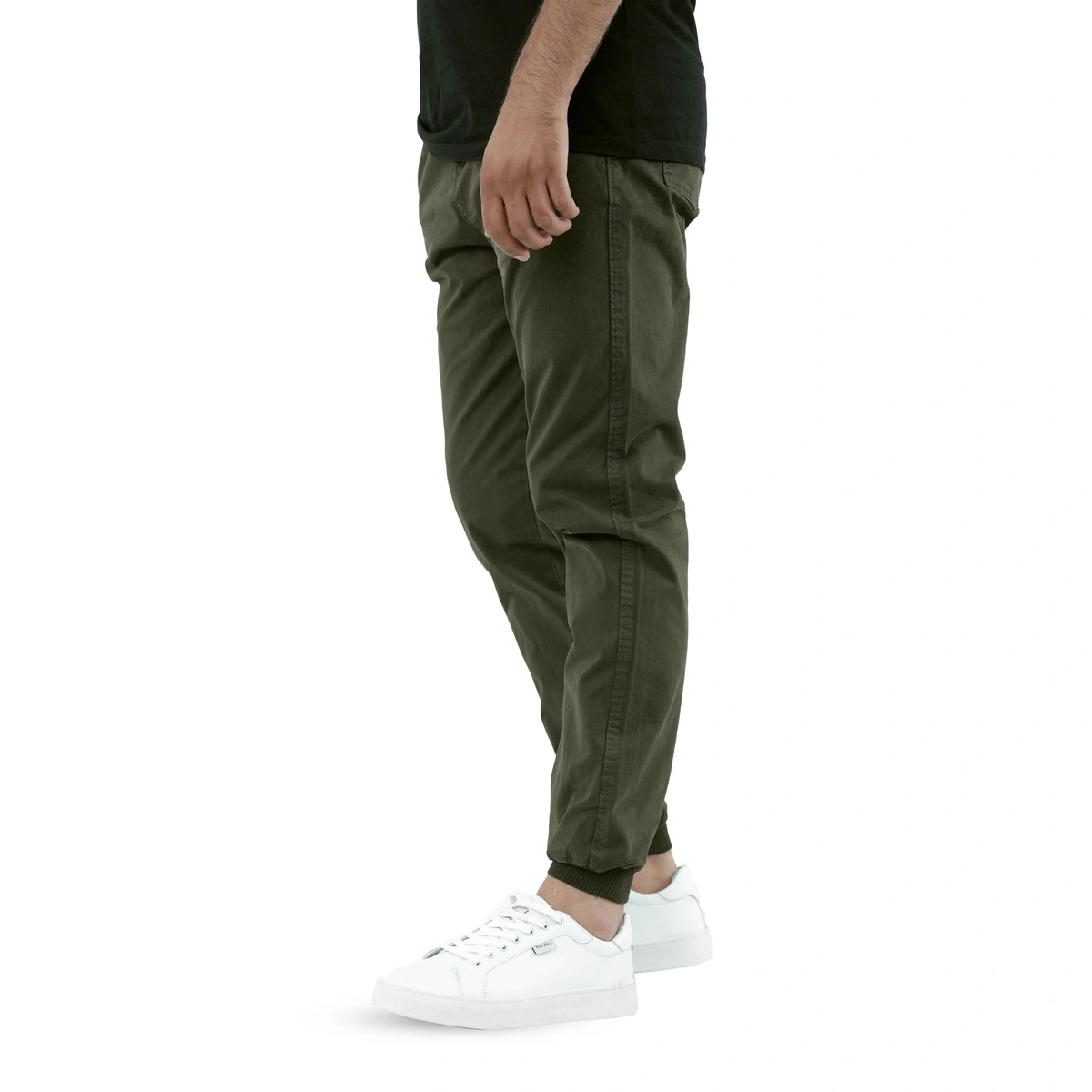 خرید شلوار اسلش مردانه سبز تیره تولید پاتن جامه. شلوار کتان کمرکش دمپا کش مردانه 