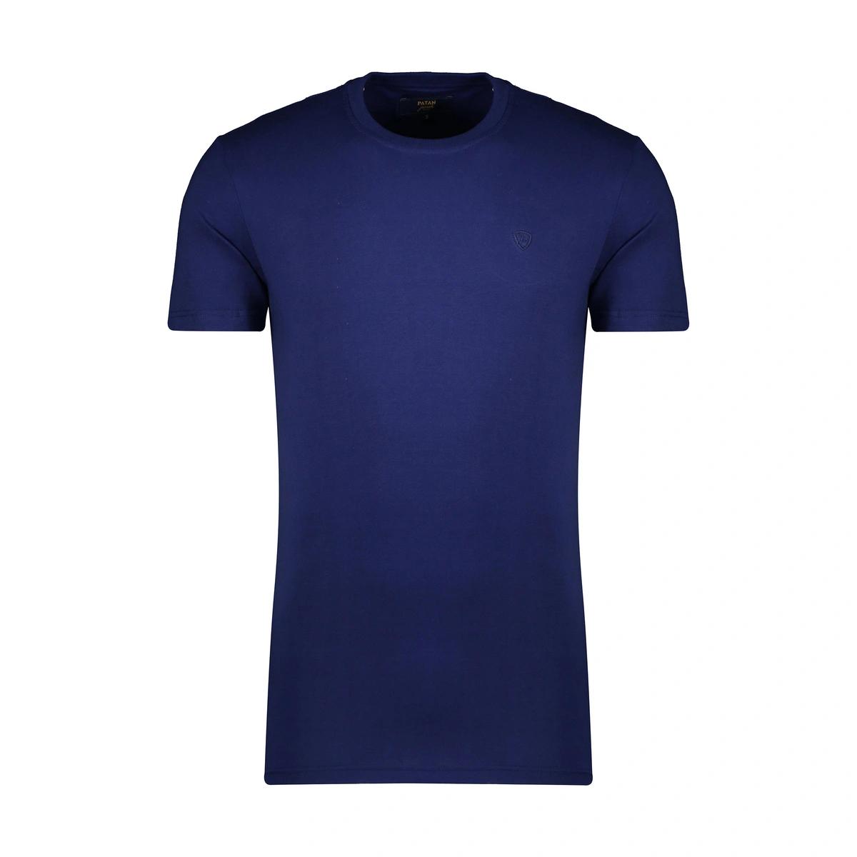 تی شرت آستین کوتاه مردانه مدل ساده آبی نفتی از فروشگاه آنلاین پاتن جامه. 