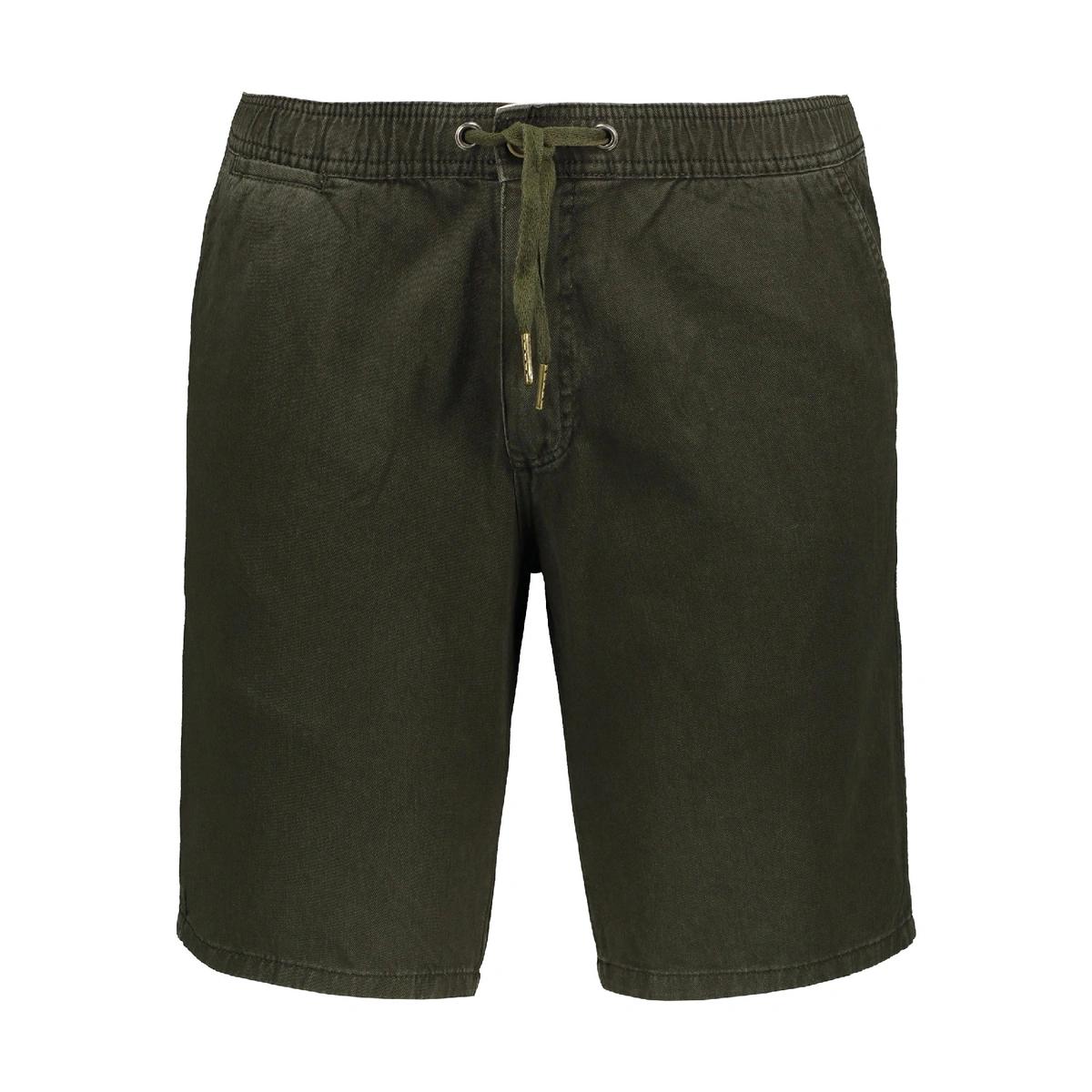 شلوارک کتان رنگ سبز تیره مردانه مدل پاتن جامه / قیمت شلوارک مردانه فروشگاه انلاین پاتن جامه 