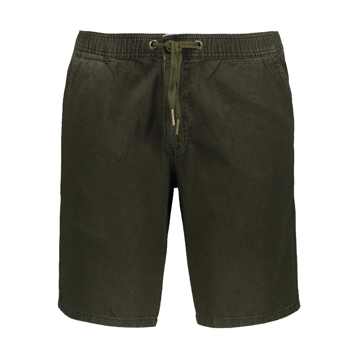 شلوارک کتان رنگ سبز تیره مردانه مدل پاتن جامه / قیمت شلوارک مردانه فروشگاه انلاین پاتن جامه 