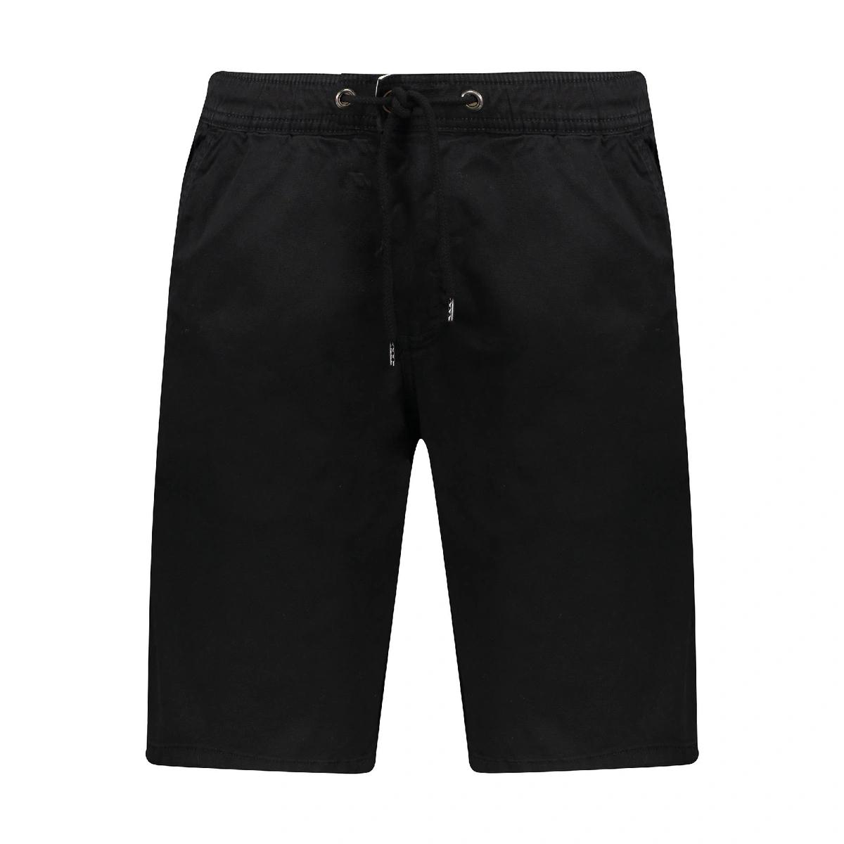 شلوارک کتان مشکی مردانه مدل پاتن جامه / قیمت شلوارک مردانه فروشگاه انلاین پاتن جامه 