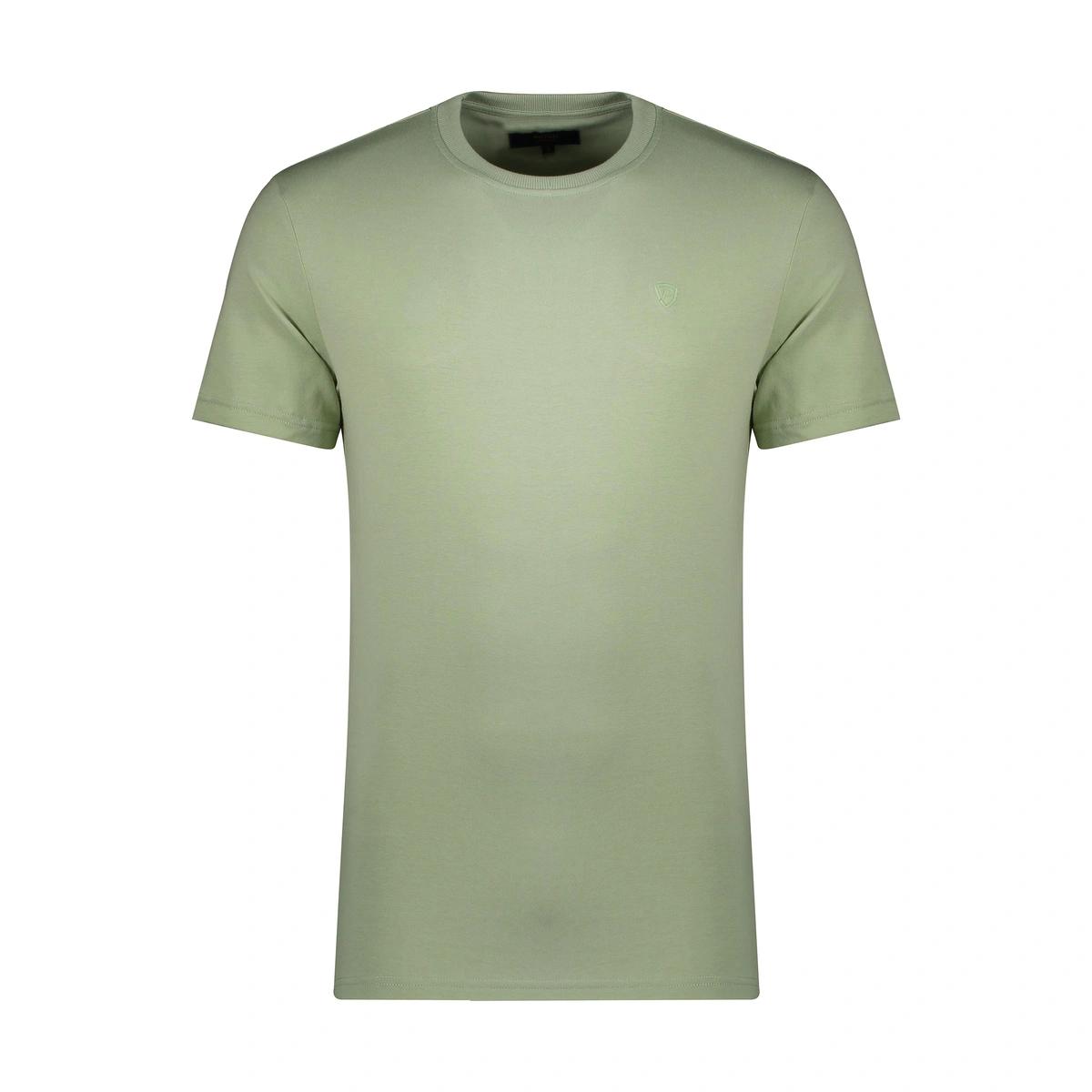 تیشرت آستین کوتاه ساده رنگ سبز روشن مدل معمولی تولید پاتن جامه. 