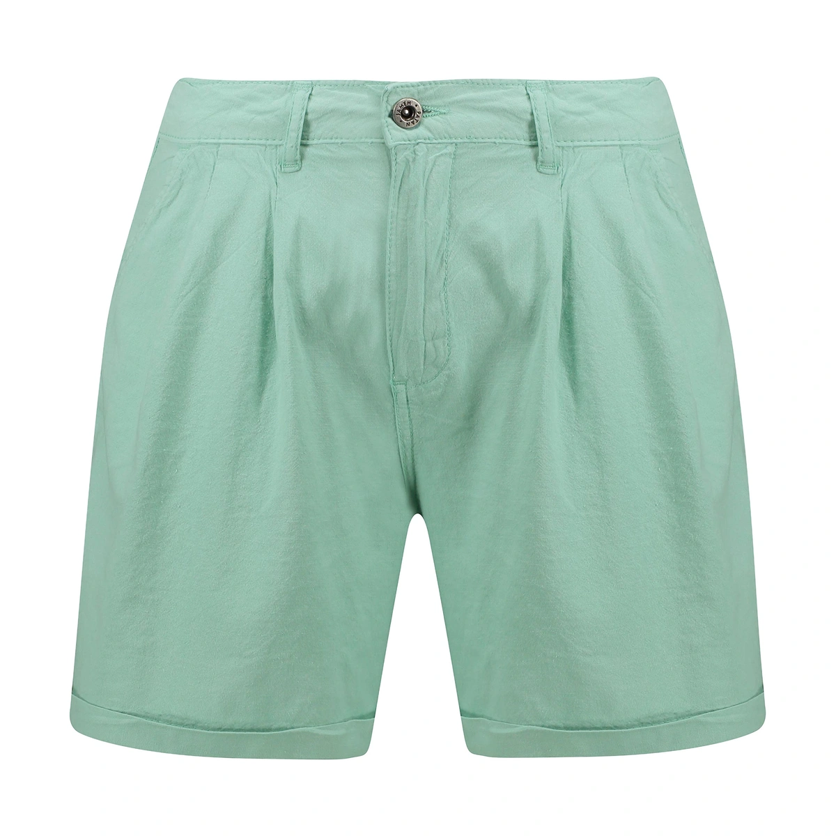 شلوارک زنانه رنگ سبز روشن قد تا روی زانو خرید از فروشگاه آنلاین پاتن جامه. 