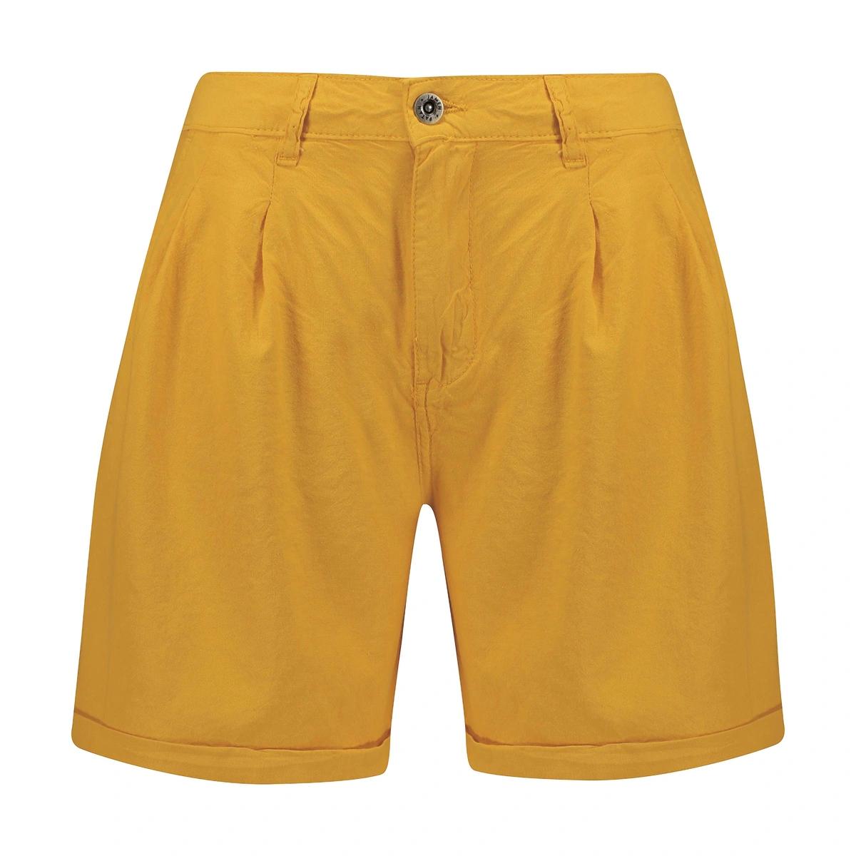 شلوارک زنانه رنگ نارنجی روشن قد تا روی زانو خرید از فروشگاه آنلاین پاتن جامه. 