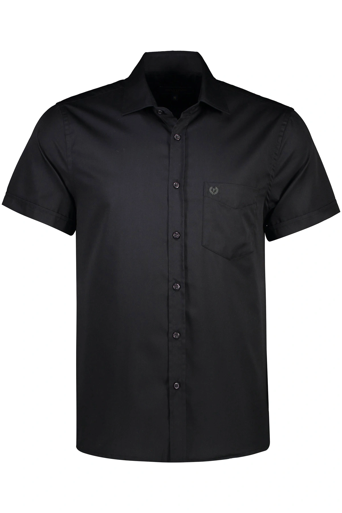 پیراهن مردانه رنگ مشکی آستین کوتاه مدل معمولی از فروشگاه پاتن جامه. 