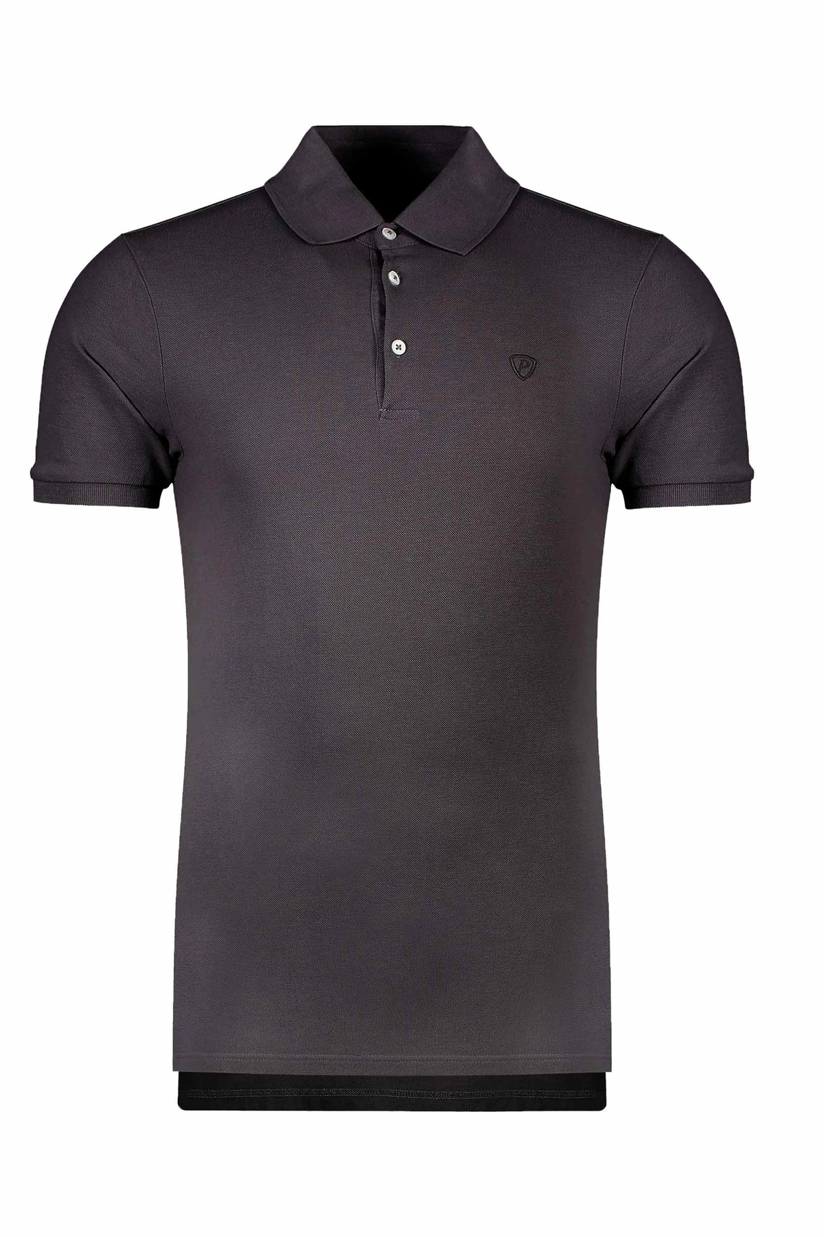 خرید پولوشرت استین کوتاه مردانه رنگ طوسی تیره پاتن جامه.قیمت پولوشرت استین کوتاه مردانه پاتن جامه 