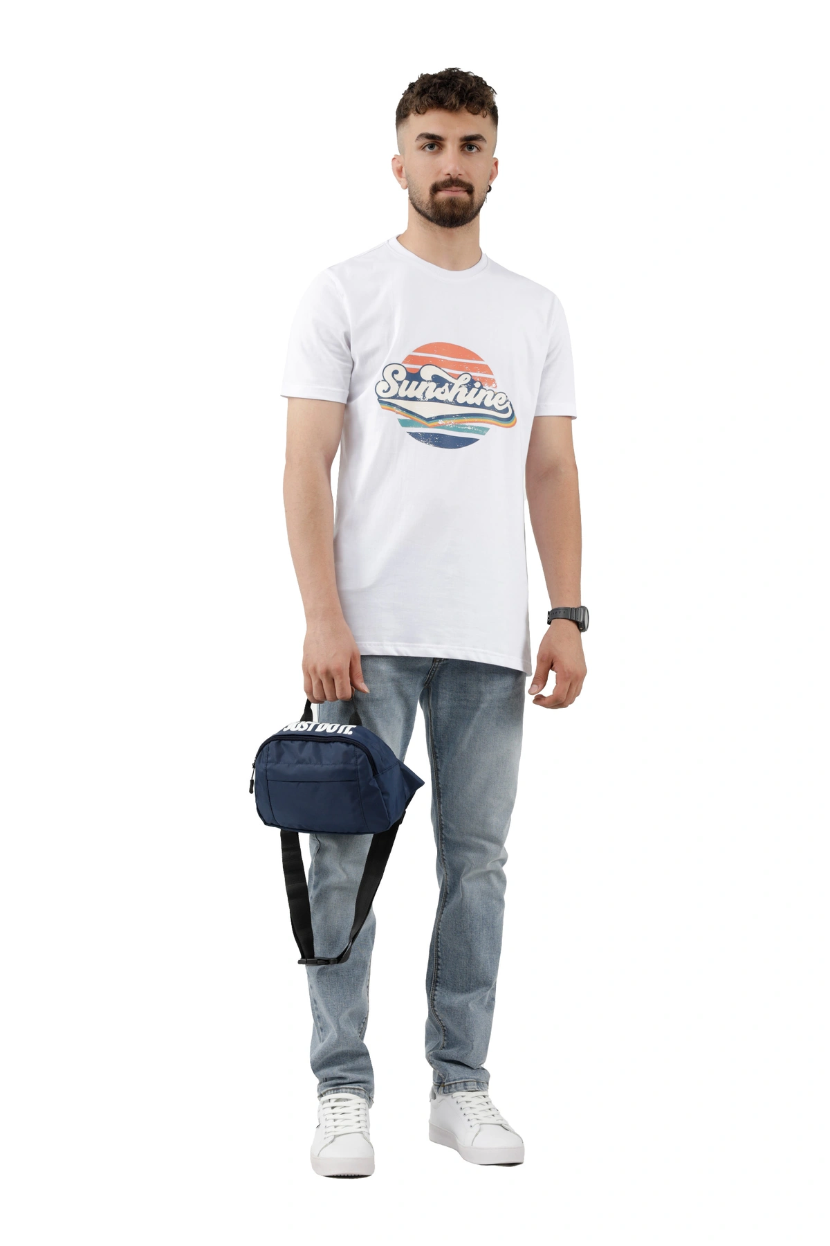 تیشرت آستین کوتاه رنگ سفید طرح sunshine از برند پاتن جامه. خرید آسان  و ارسال رایگان. 