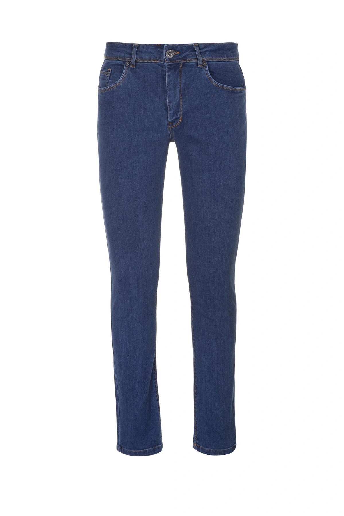 خرید شلوار جین جذب مردانه ، شلوار جیت فیت رنک آبی تیره کشی. 