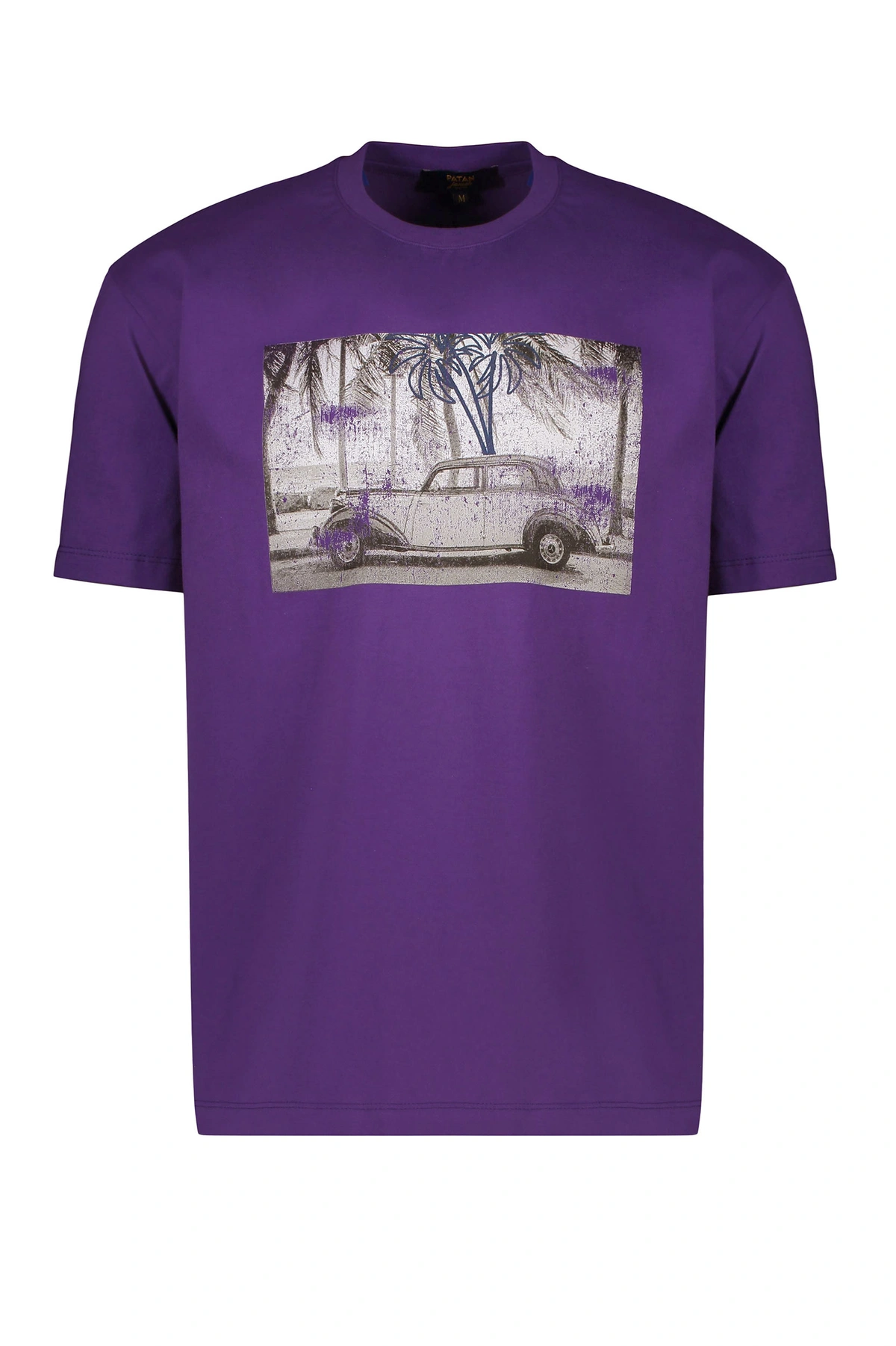 تیشرت آستین کوتاه مردانه یقه گرد رنگ بنفش از برند پاتن جامه خرید آسان با ارسال رایگان.