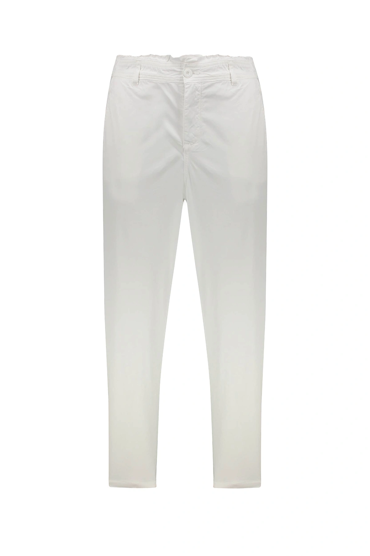 شلوار کتان رنگ سفید زنانه مدل راسته پاتن جامه/ قیمت شلوار کتان زنانه فروشگاه آنلاین پاتن جامه